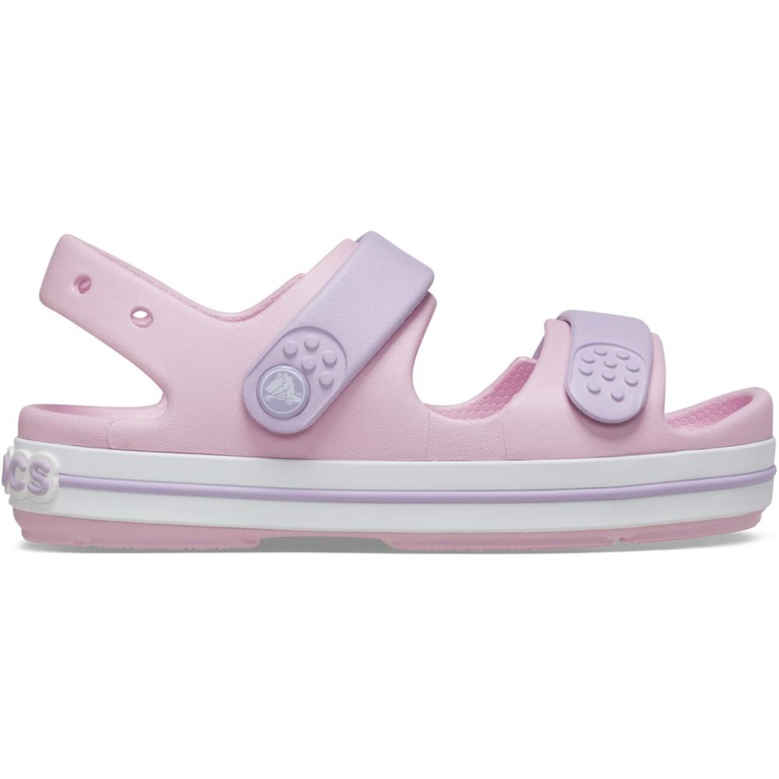 Vista 2 Infantil - Sandália crocs crocband cruiser sandal t ballerina/lavender rosa Crocs rosa