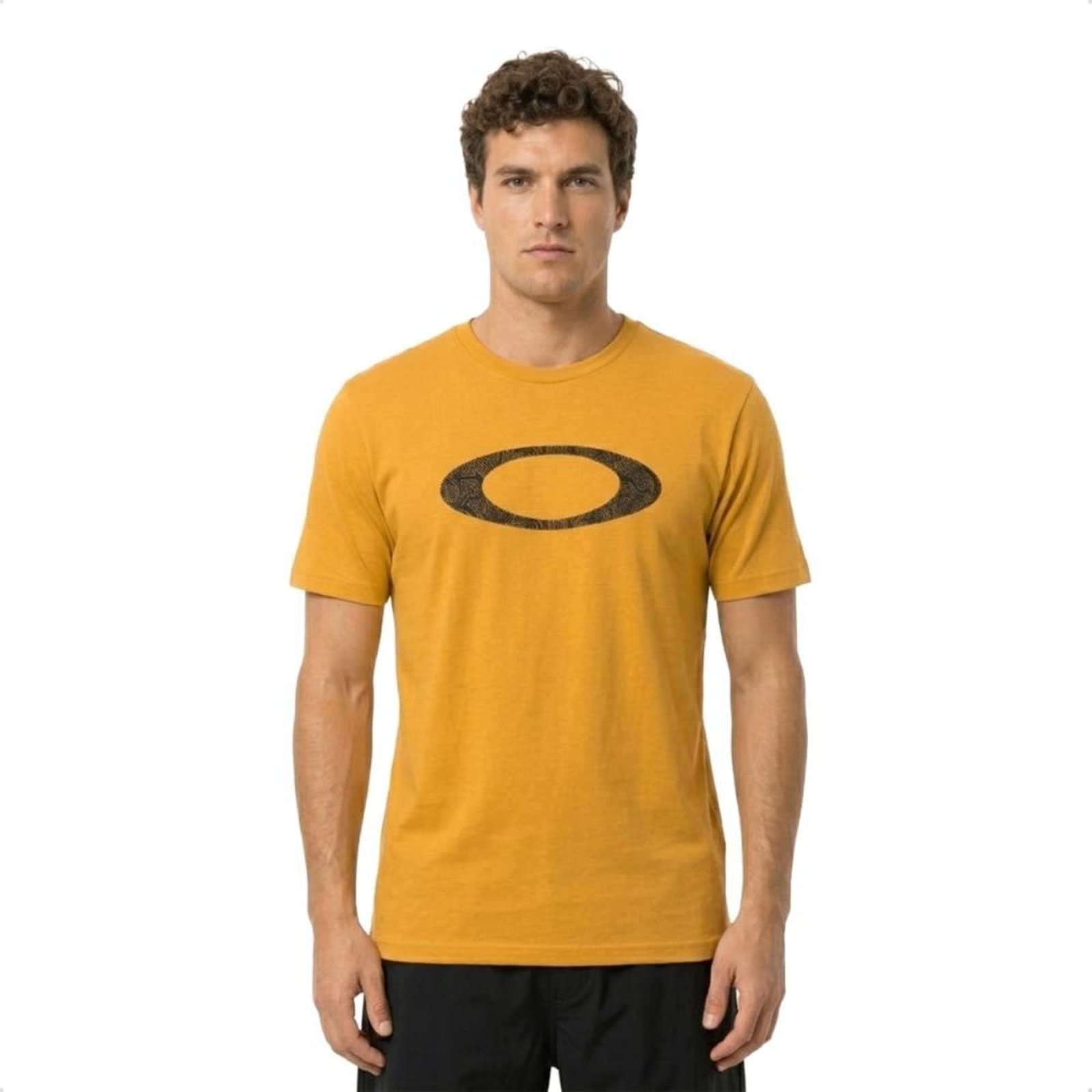 Camiseta Oakley Masculina Ellipse Motherboard Casual Amarelo