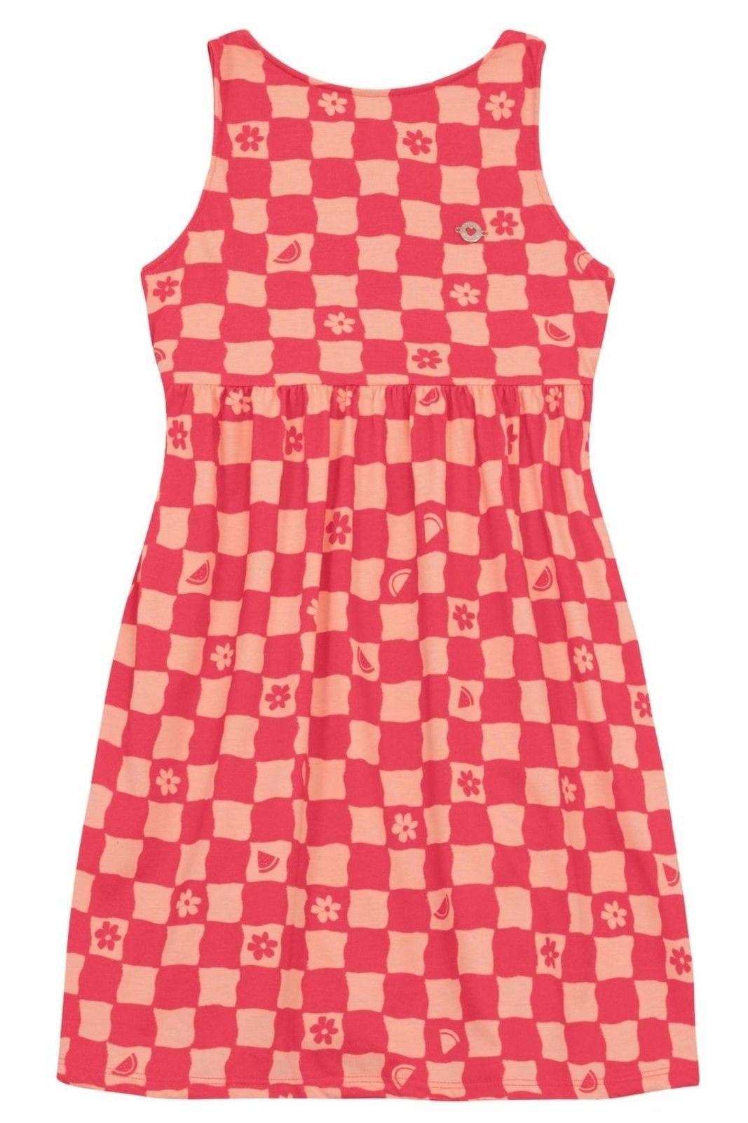 Infantil - Vestido menina quadriculado Brandili -Vermelho