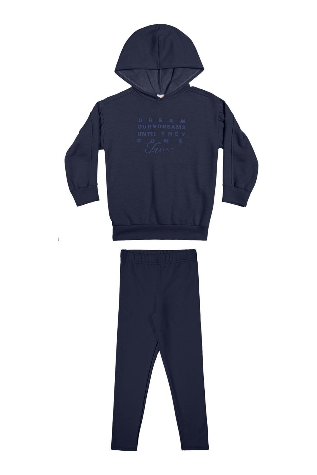 Infantil - Conjunto Menina Ombro Franzido Elian Azul