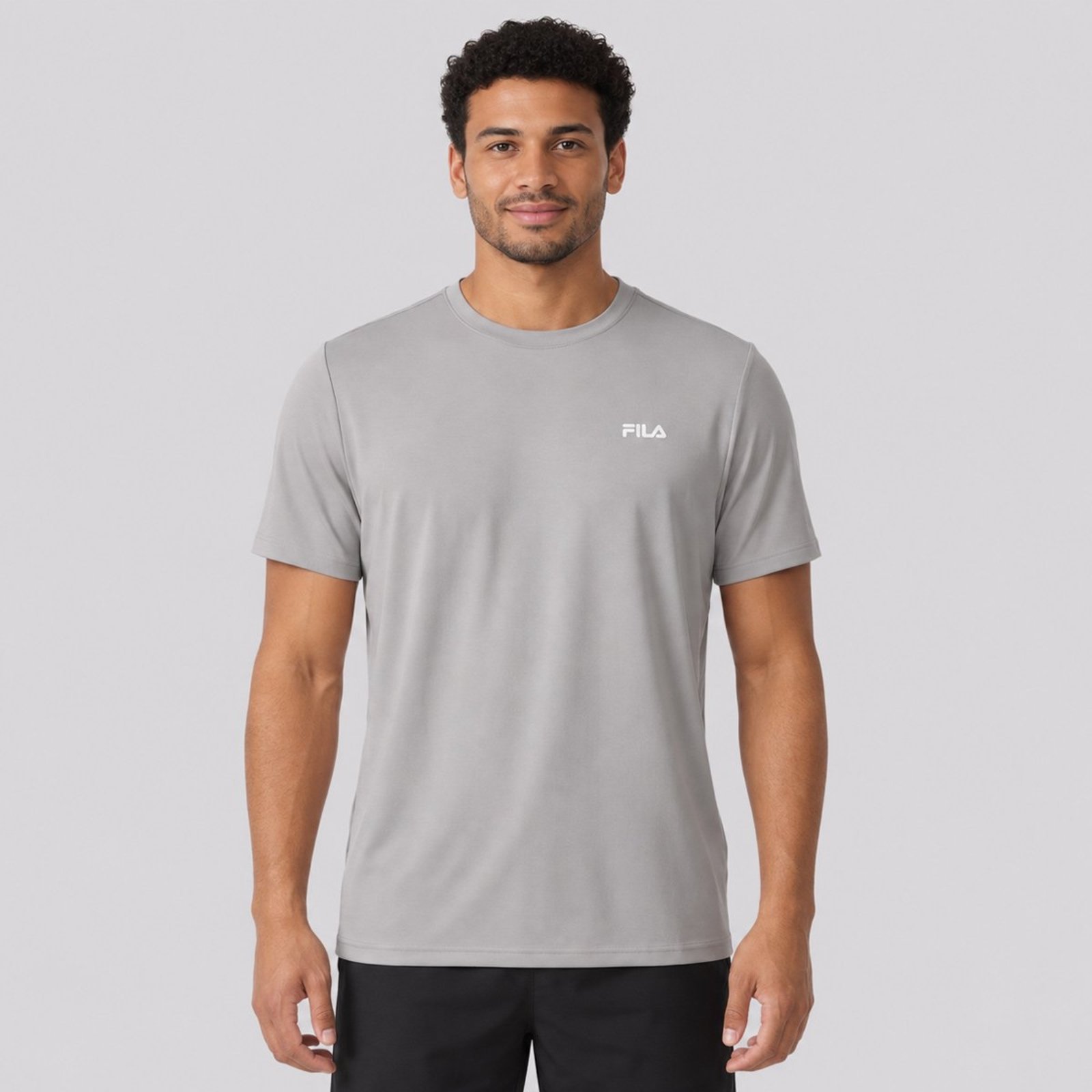 Camiseta Fila Sports Light Cinza e Branca