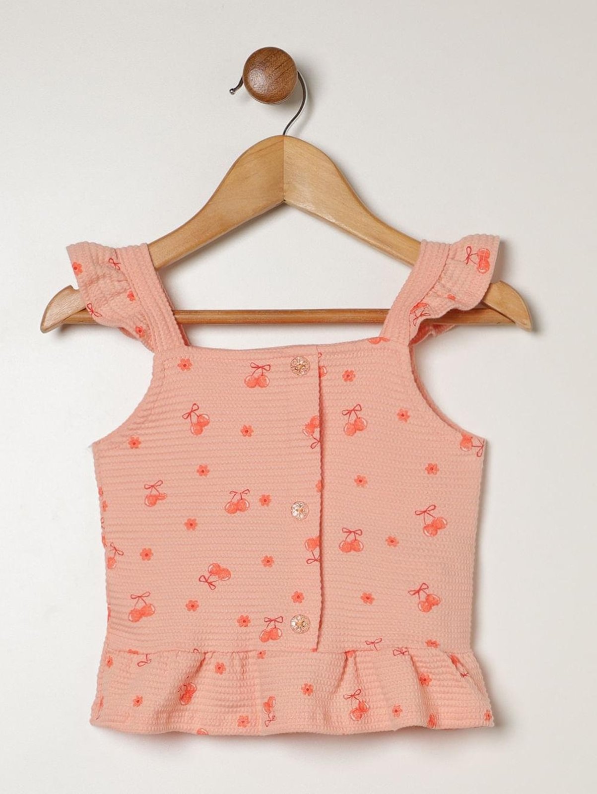 Infantil - Blusa Malha Regata Para Menina - SALMAO