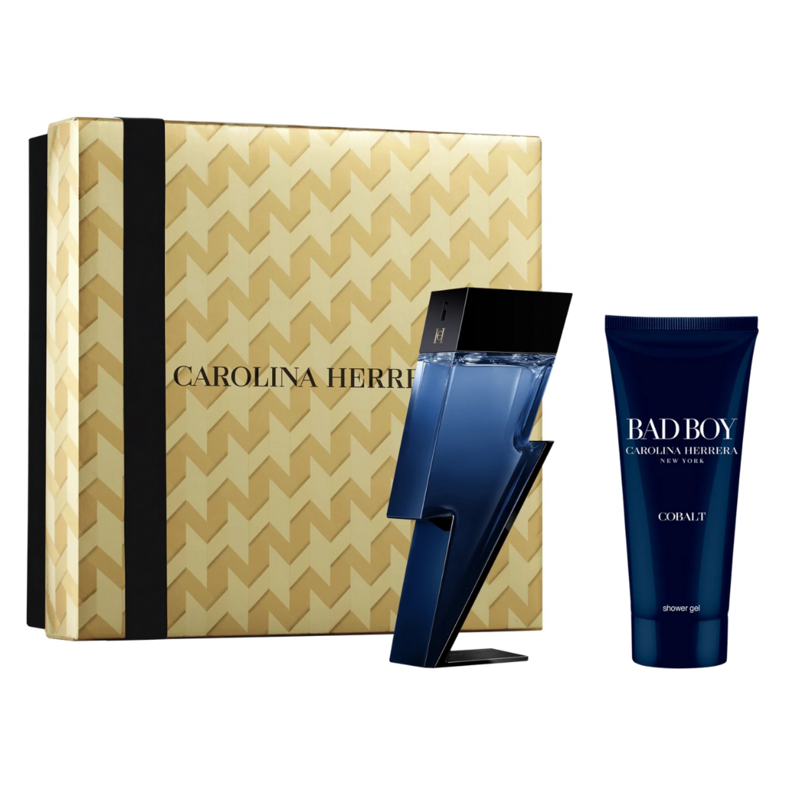 Kit Perfume Masculino Bad Boy Cobalt de Carolina Herrera 100ml e Shower Gel 100ml