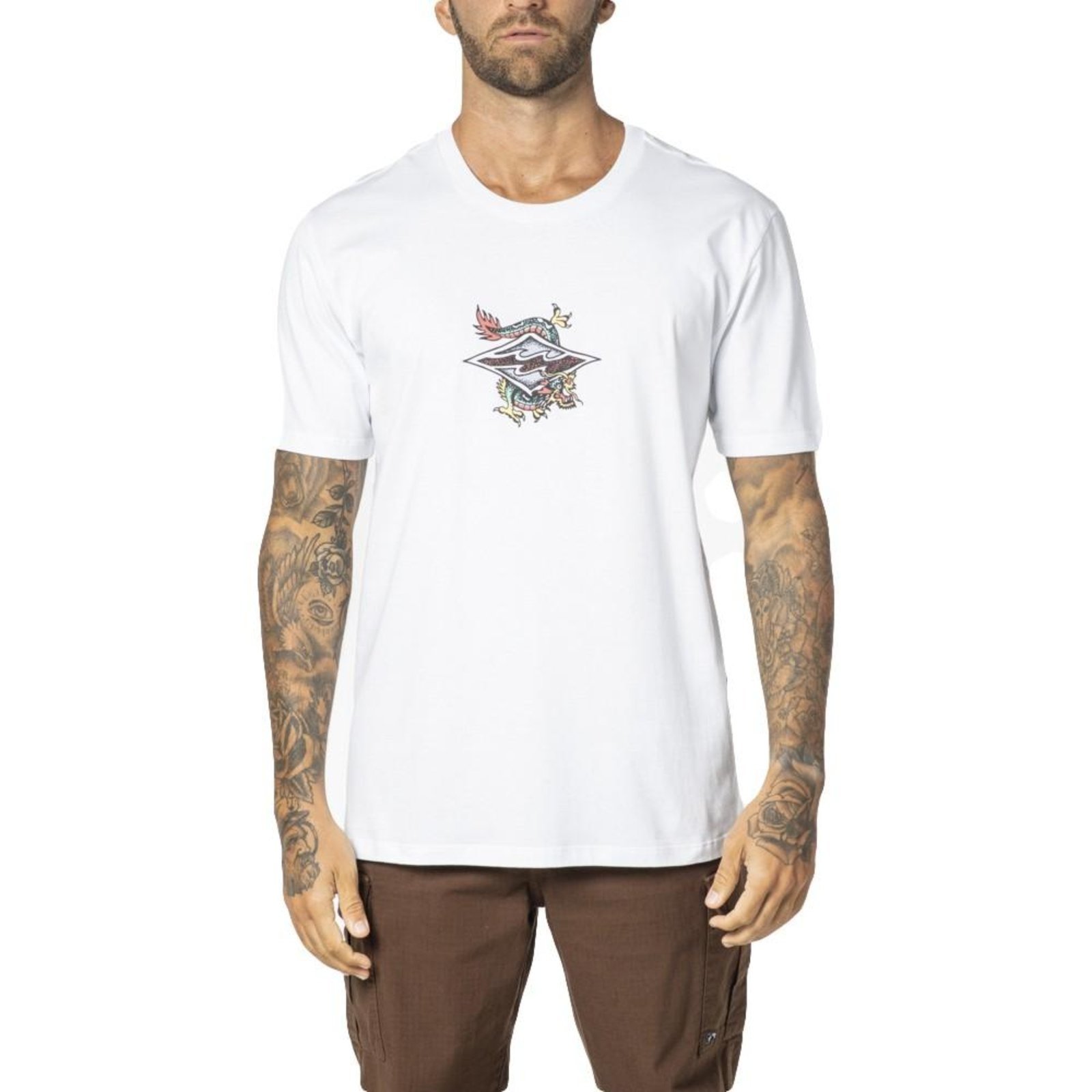 Camiseta Billabong Chest Pack WT23 Masculina Branco