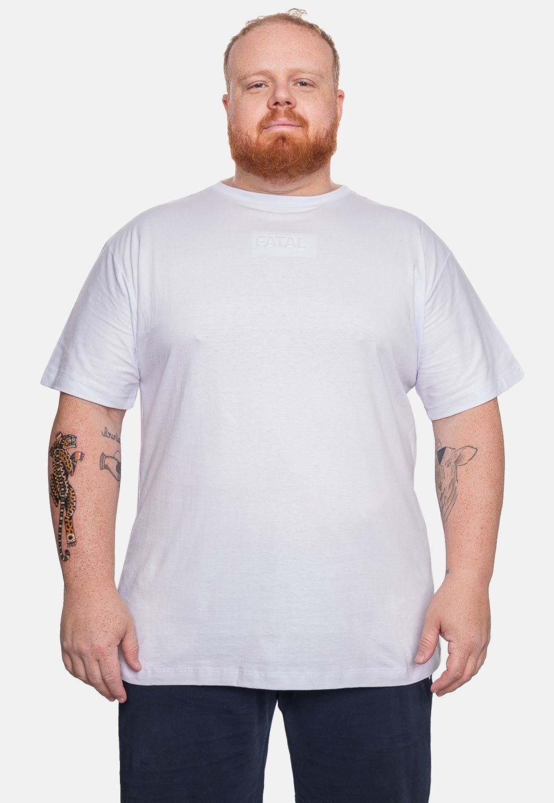 Camiseta Fatal Plus Size Masculino New Frequence Branca
