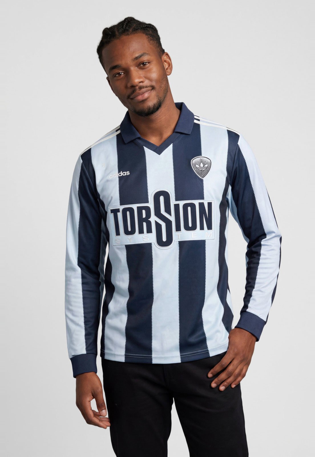 Camisa Masculina adidas Originals Jersey Listrada Azul