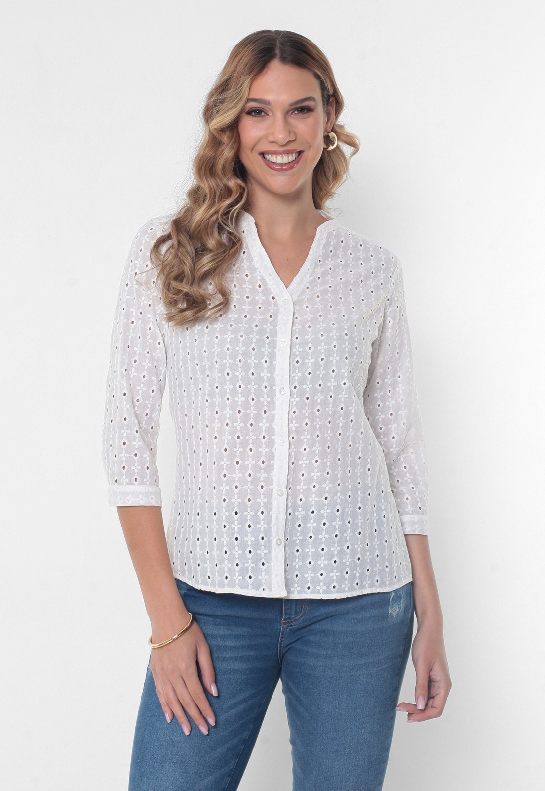 Camisa Intens Manga 3/4 Laise de Algodão