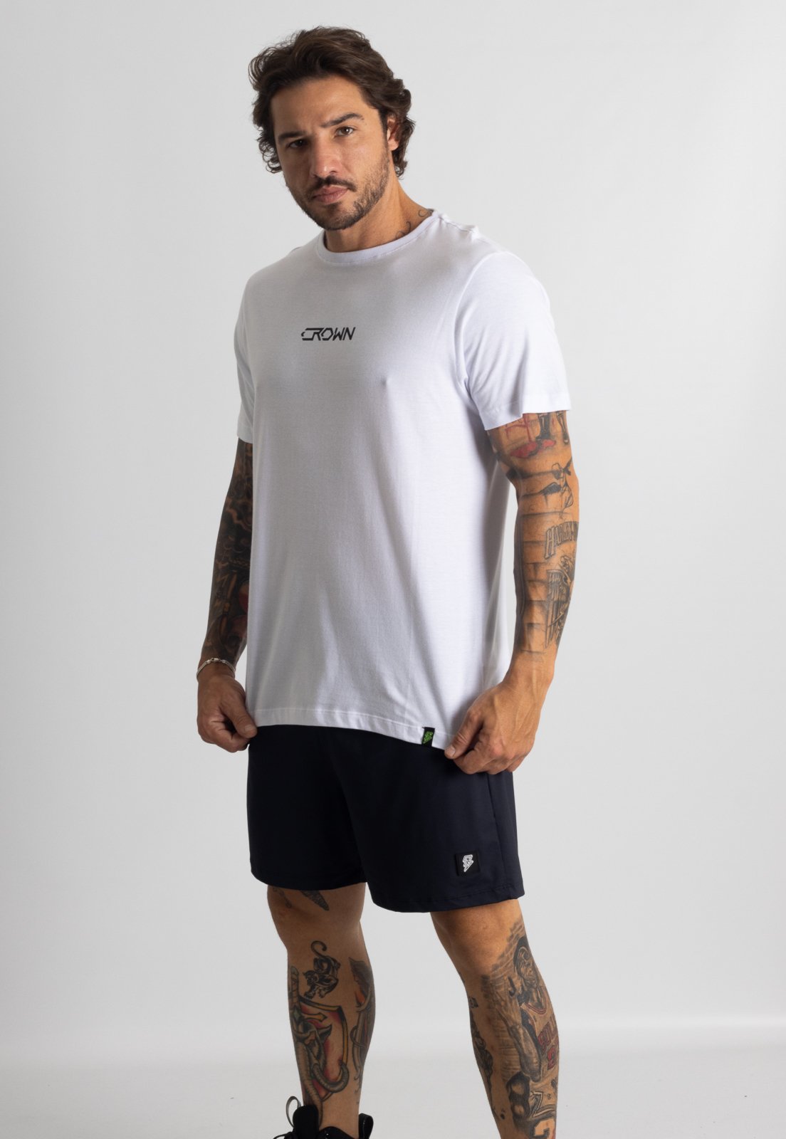 Camiseta Masculina Crown Training HardLine Academia