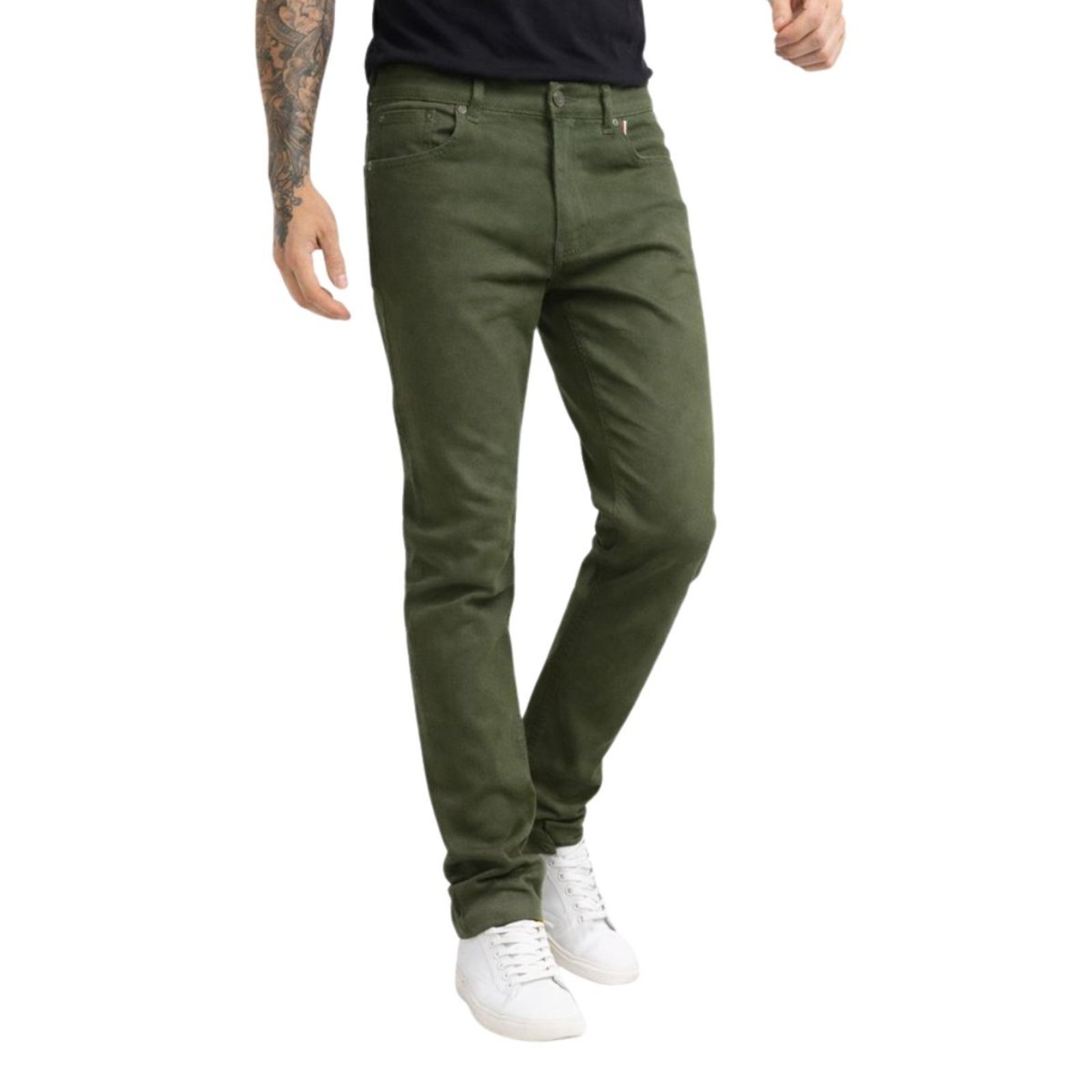Calça Sarja Masculina Slim Casual Premium Confortável Verde