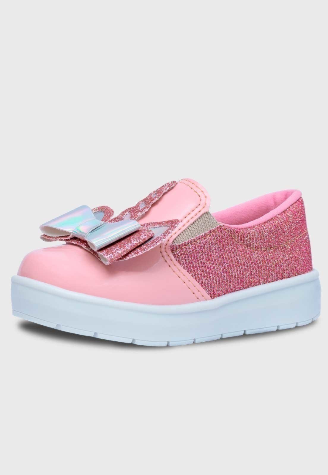 Infantil - Tênis Slip On Feminino Pópidi Unicórnio Rosa