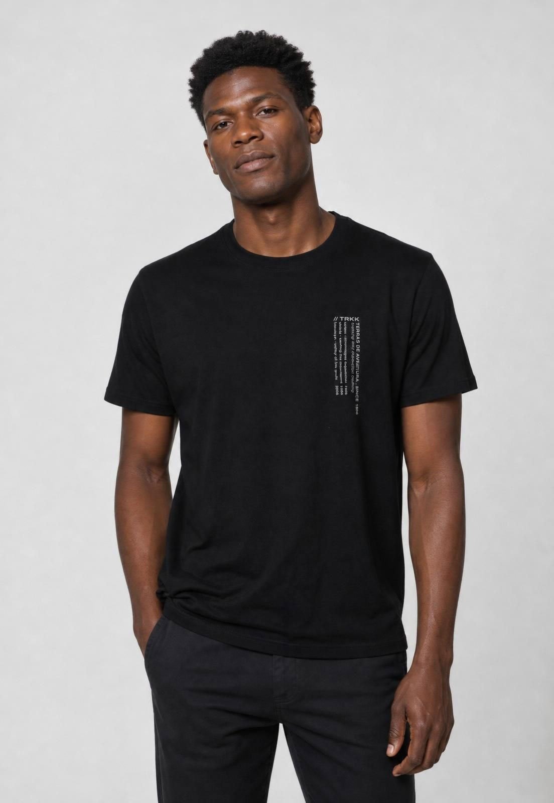 Camiseta Masculina Osklen Gola Redonda Preta