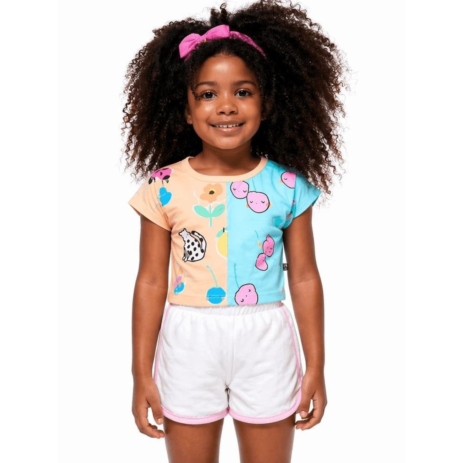 Infantil - Conjunto Menina Saidinha de Praia Alphabeto Laranja