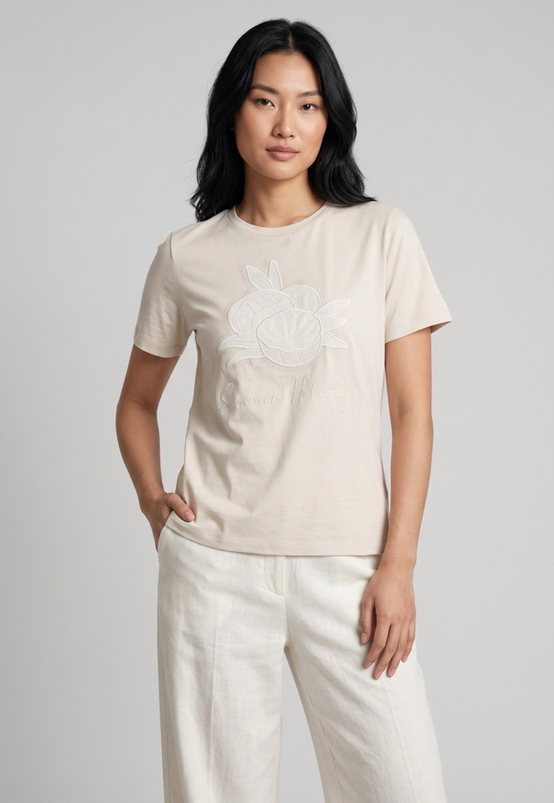 Camiseta Feminina Lez a Lez Estampa Summer Holiday Off-White