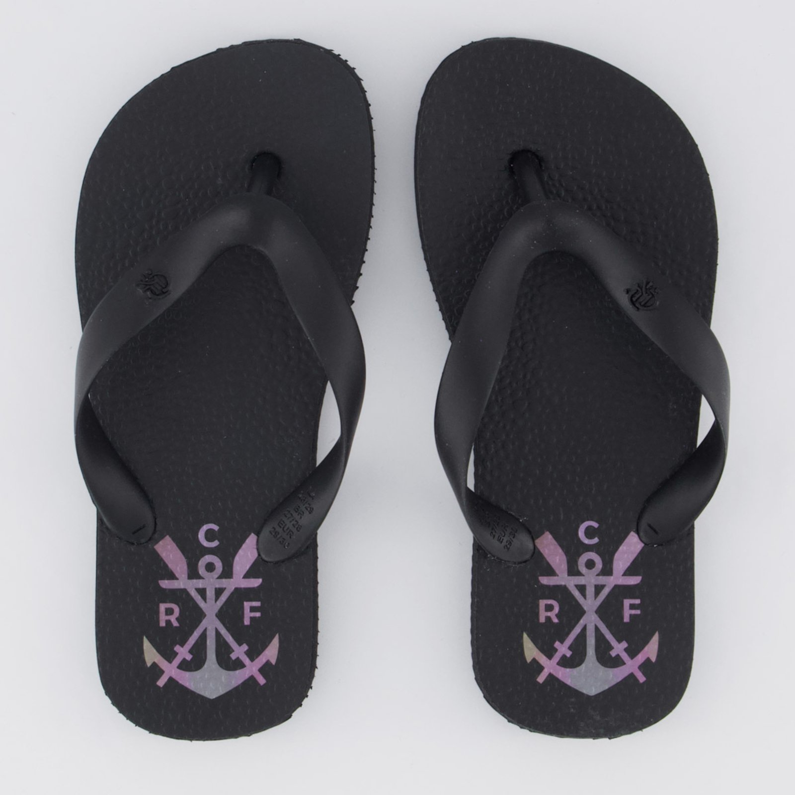 Vista 2 Chinelo Flamengo Manto 3 2024 Neorubber preto Neorubber preto
