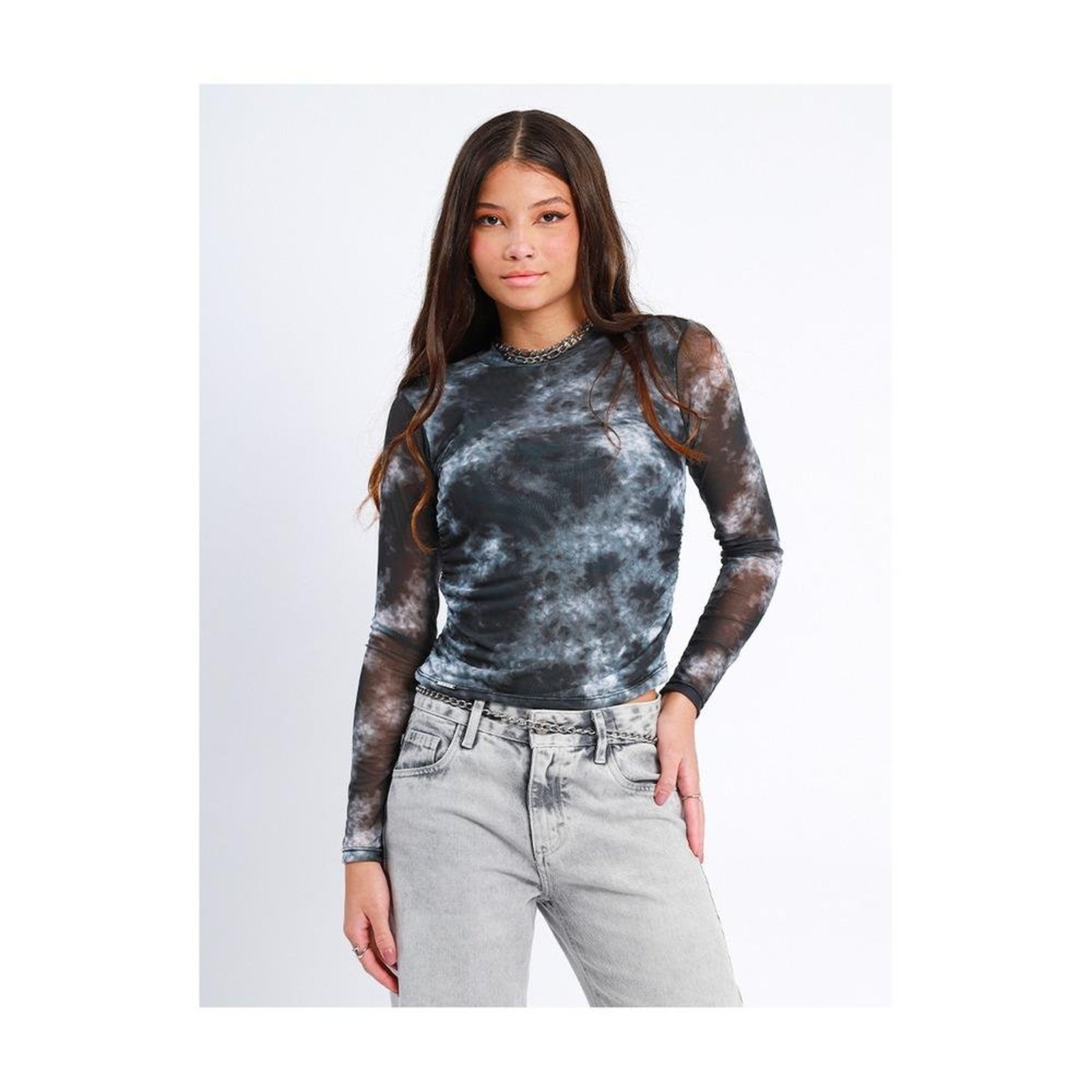 Infantil - Blusa Menina Marmorizada Poah Noah 12 Unico