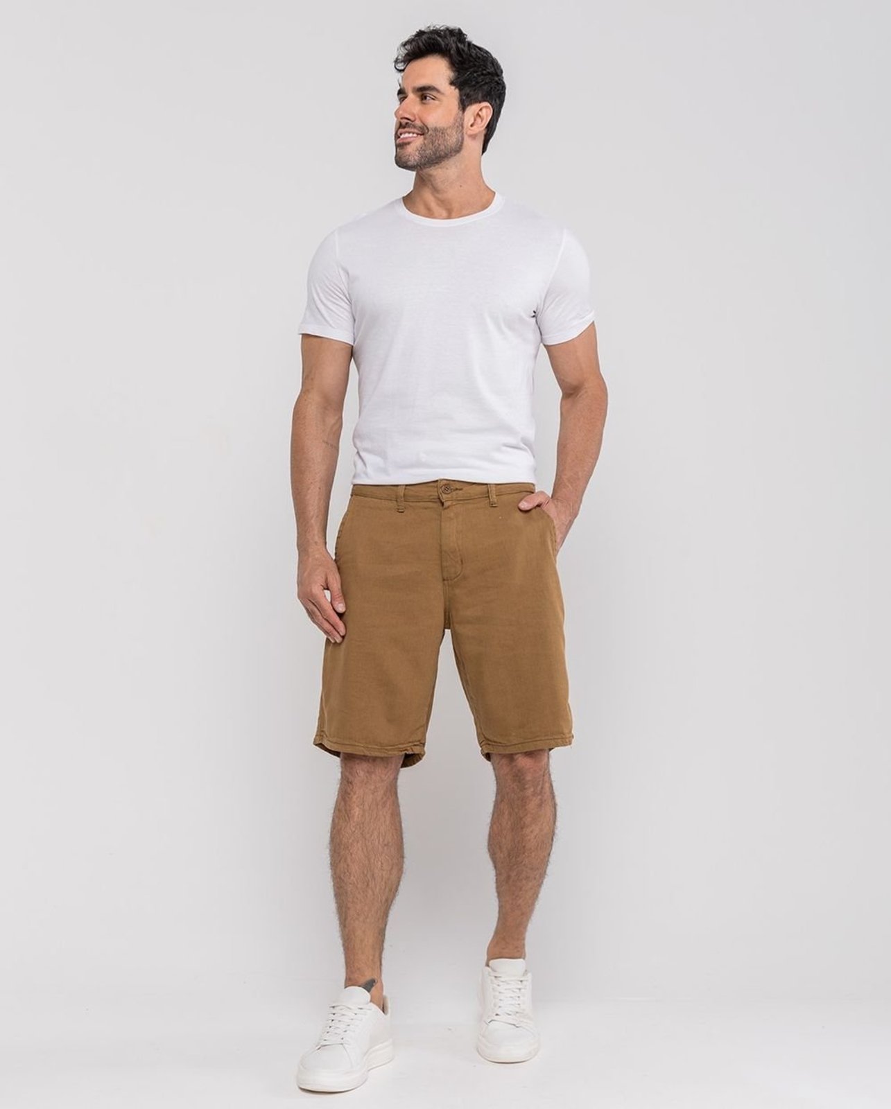 Bermuda Chino Masculina 11101 Castanho Consciência