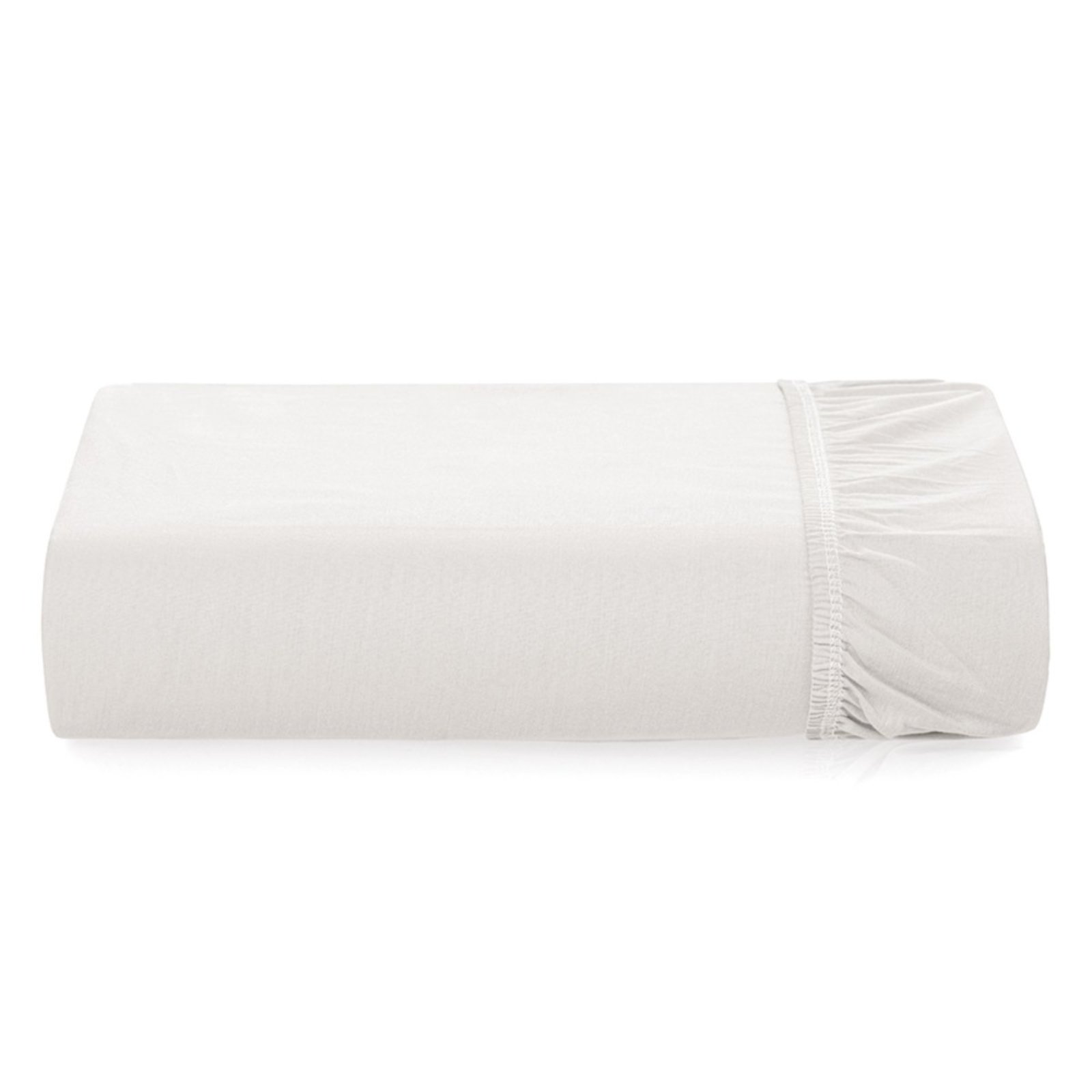 Lençol Com Elástico King Karsten 200 Fios Tom Branco