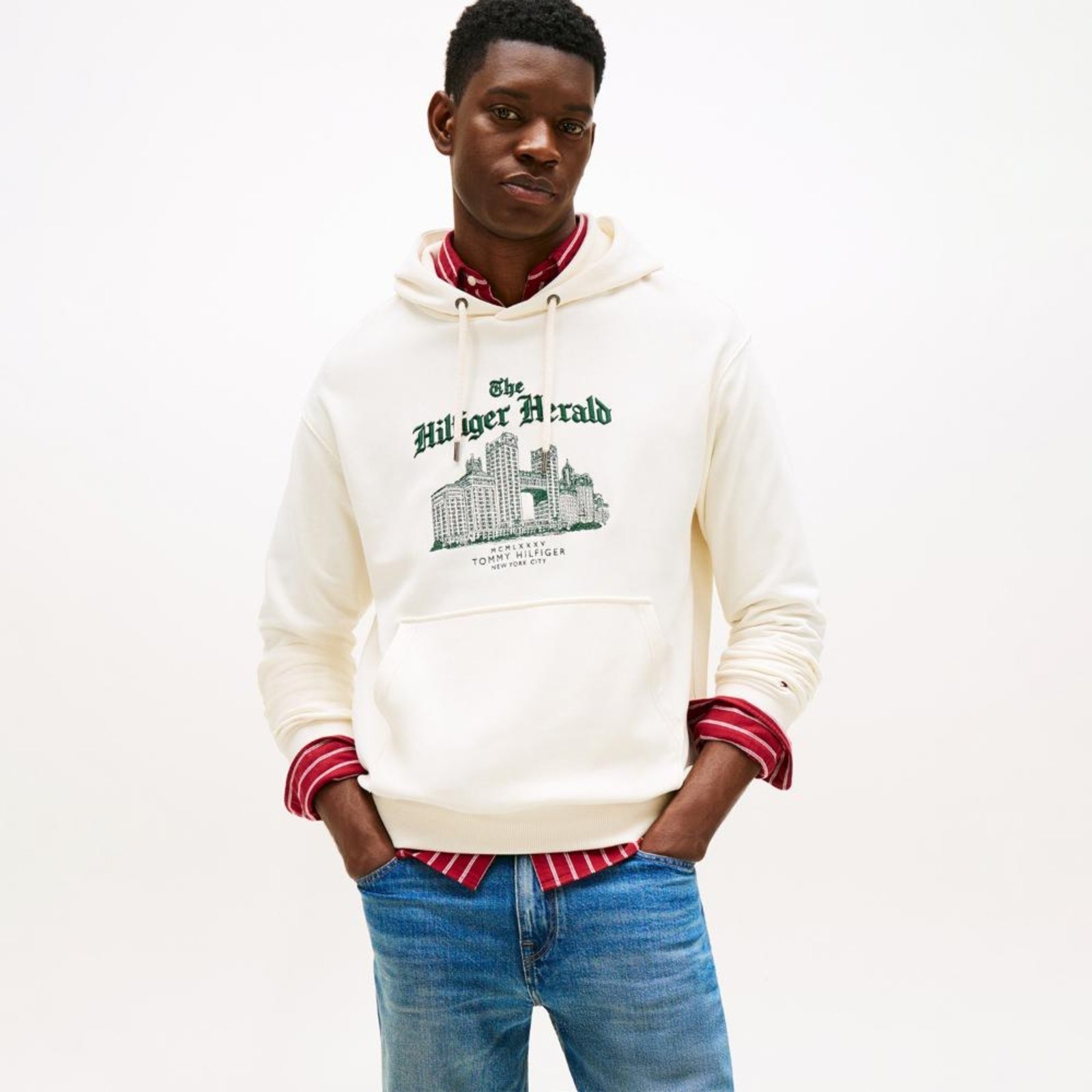 Vista 2 Moletom Hilfiger Herald Bordado - EEG Tommy Hilfiger off-white Tommy Hilfiger off-white