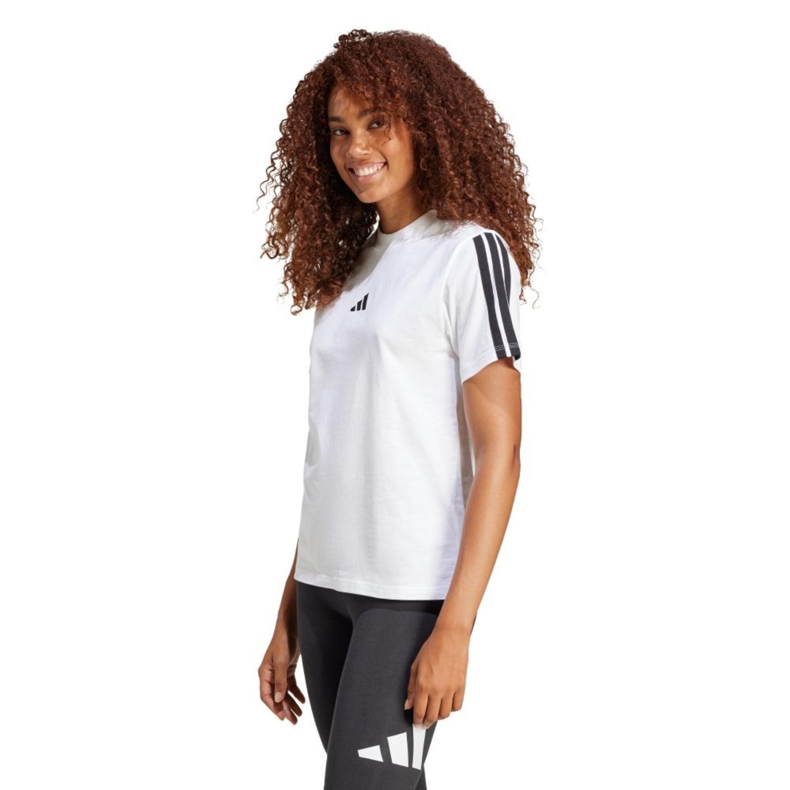 Camiseta Algodão Essentials Três Listras adidas Sportswear Branco