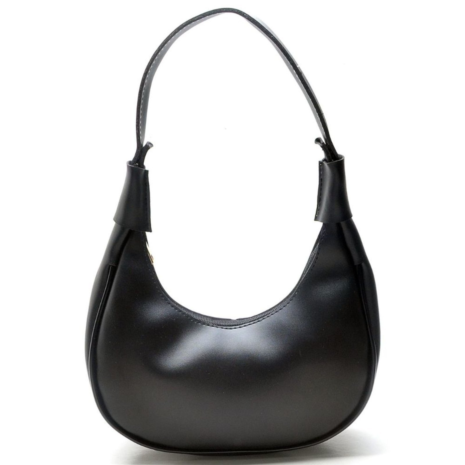 Bolsa Feminina Anna Andrade Meia Lua Bolsa Casual De Ombro Cluth Festa Tendência Preto