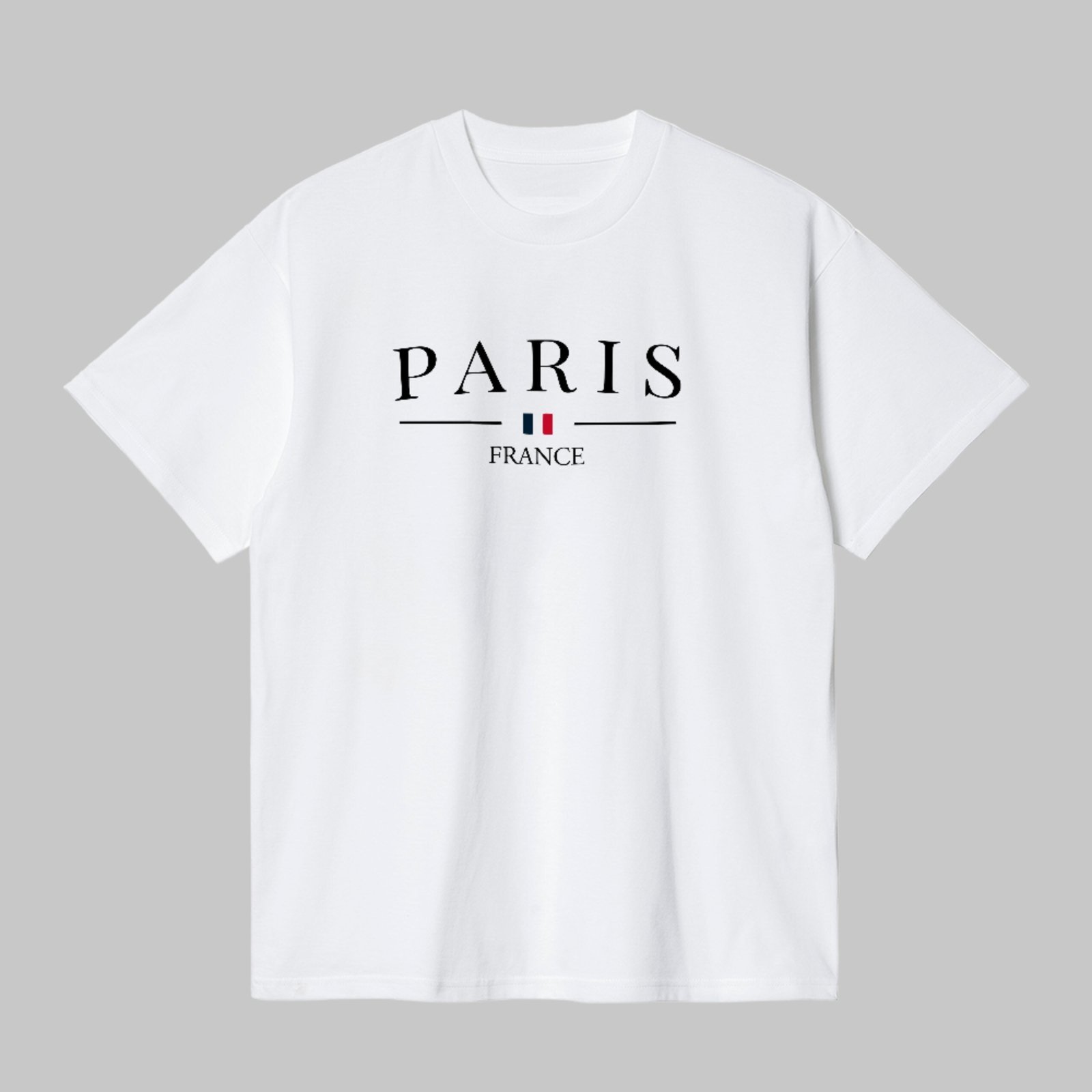 Camiseta Básica Paris France Estilo Street Confortável e Estilosa Branco