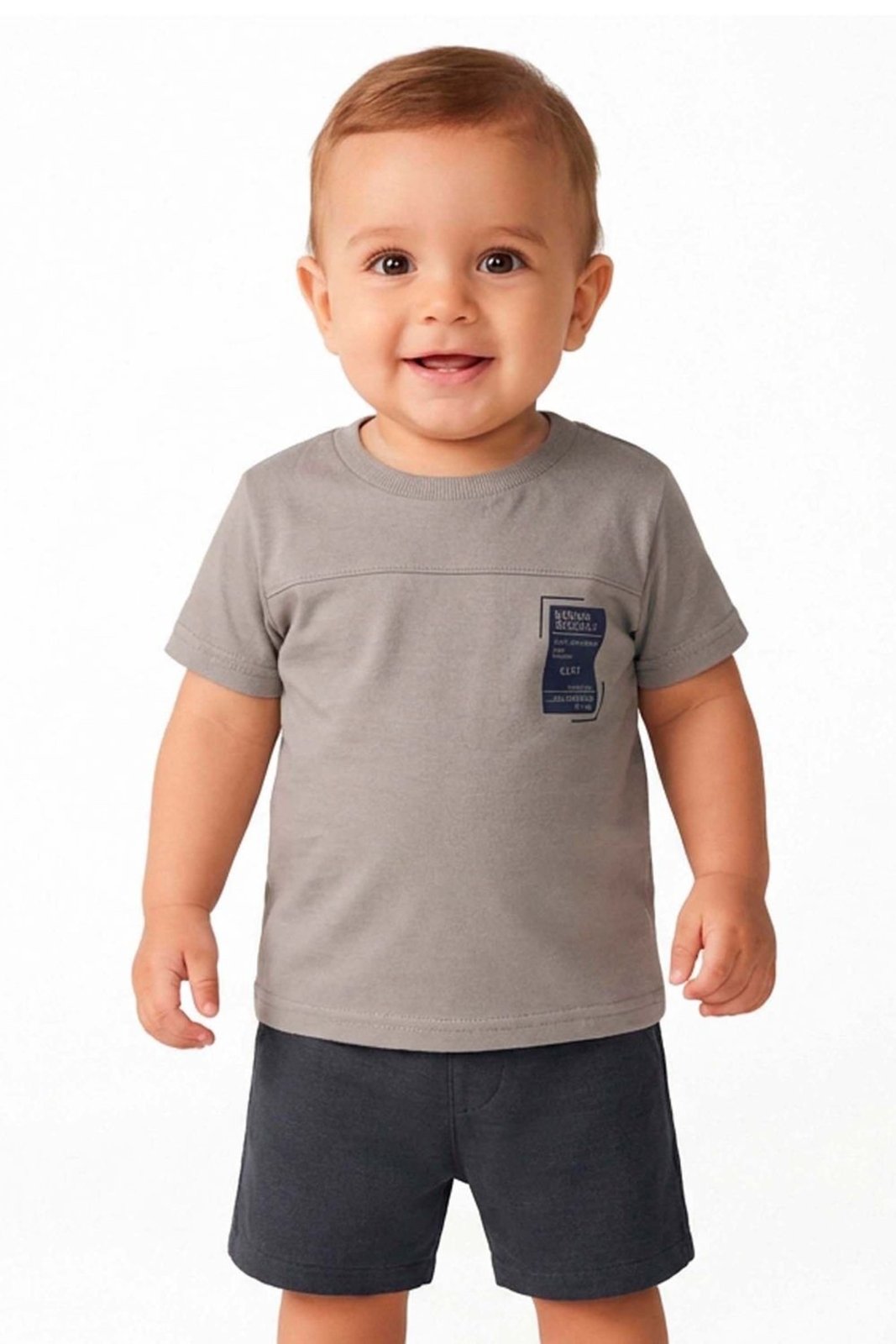 Infantil - Conjunto Menino Curta Urban Colorittá Cinza