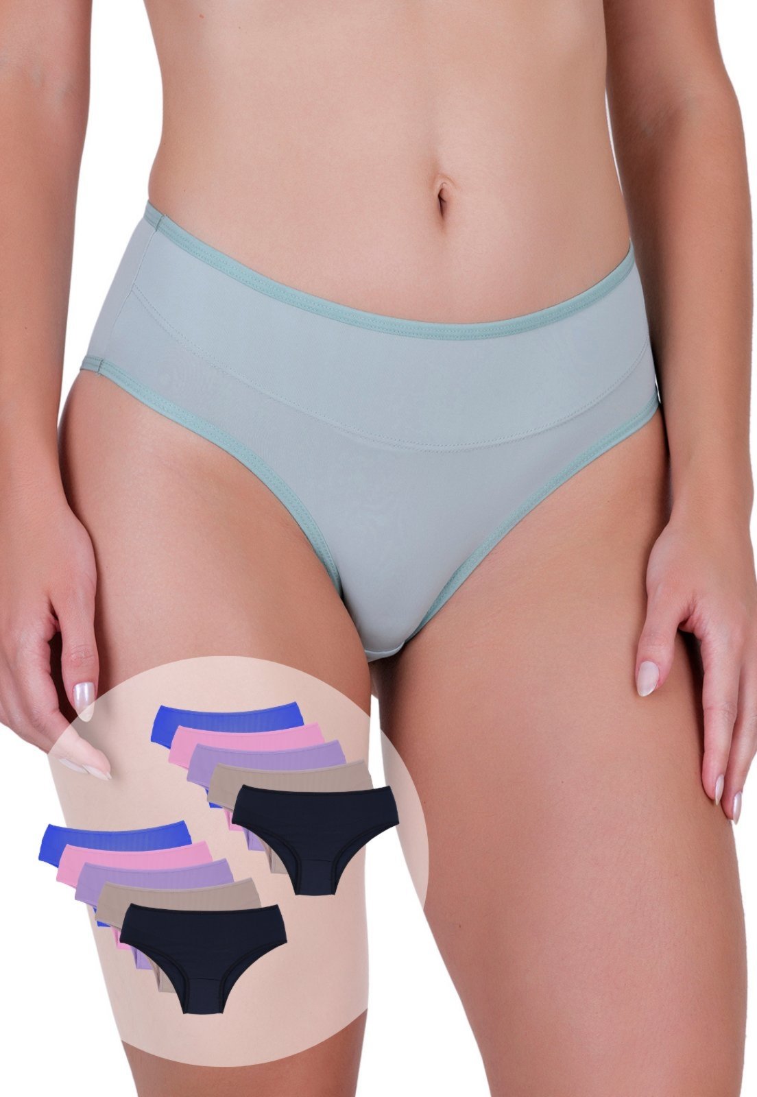 Kit 10 Calcinhas Femininas Biquíni Microfibra Gracinha Conforto Diário
