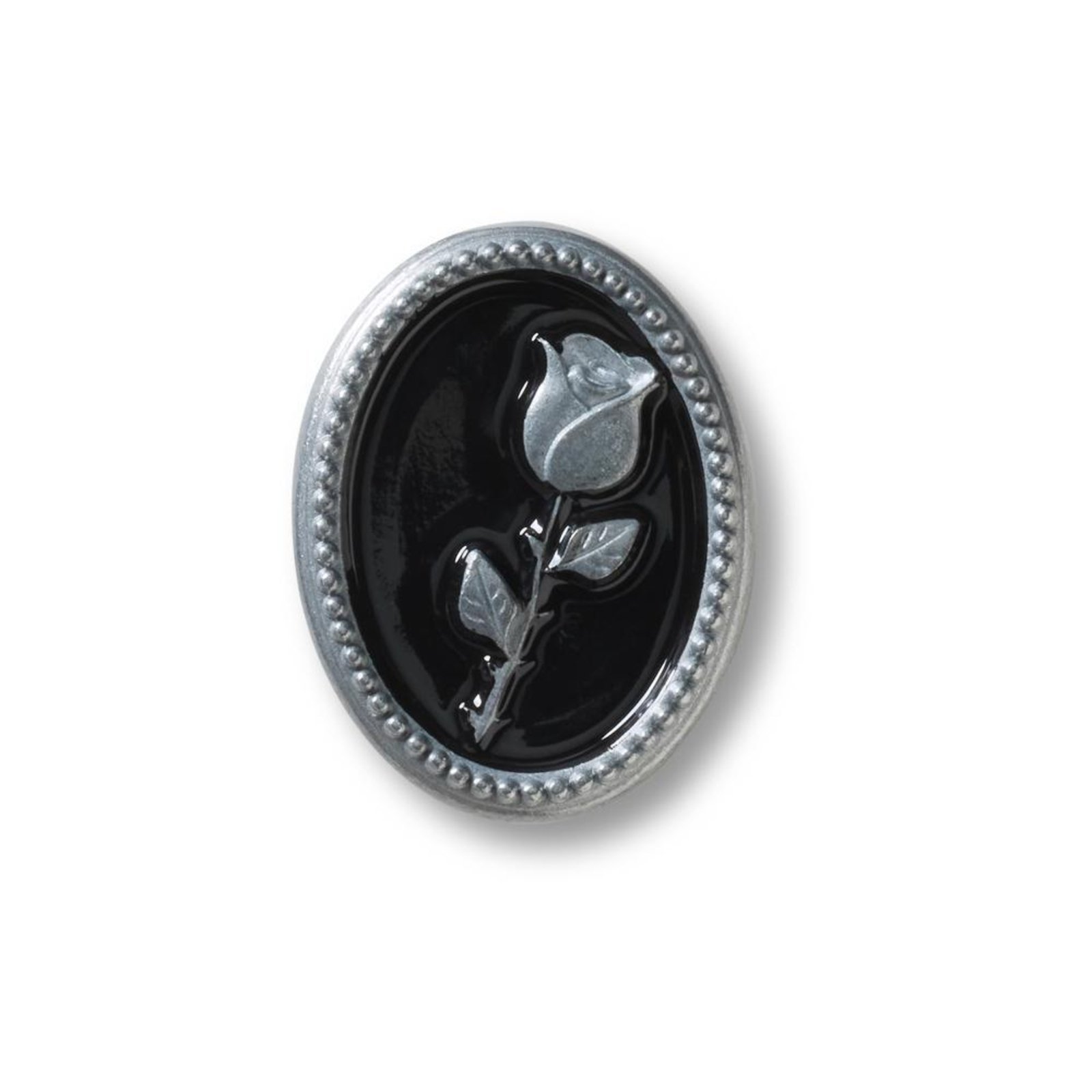 Vista 2 Infantil - Jibbitz™ Emblema de Rosa Preto e Prata Branco Crocs branco rosa