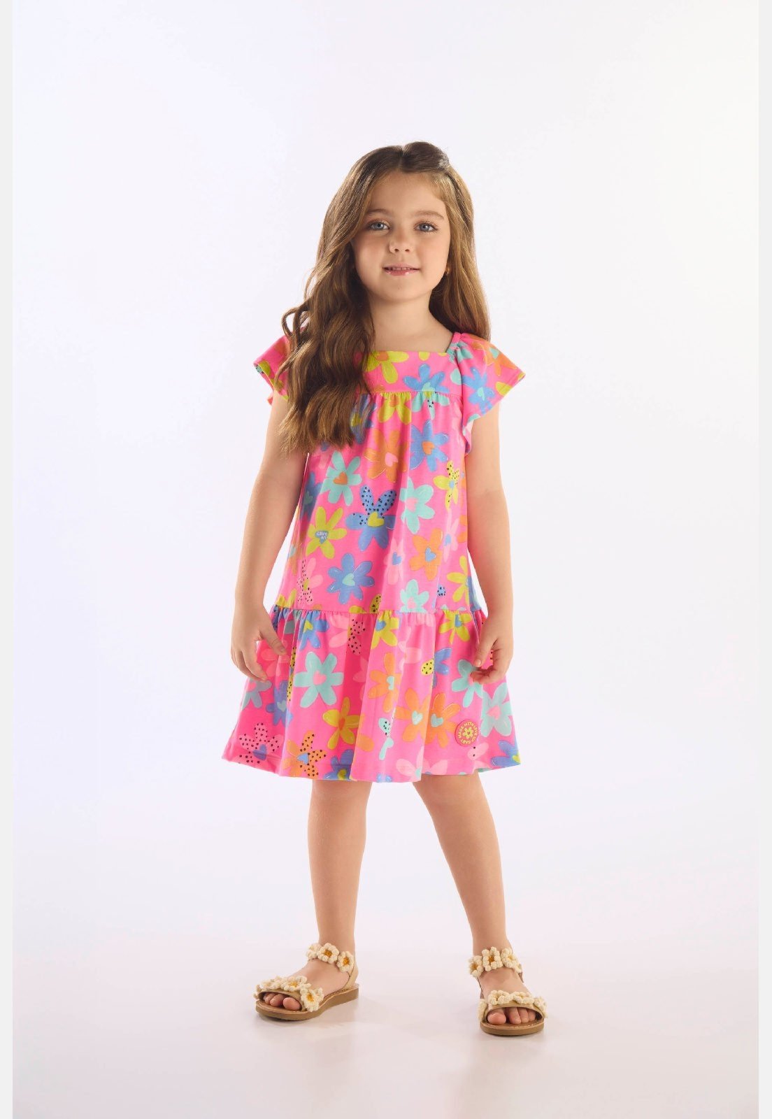 Infantil - Vestido em Algodão Up Baby Rosa