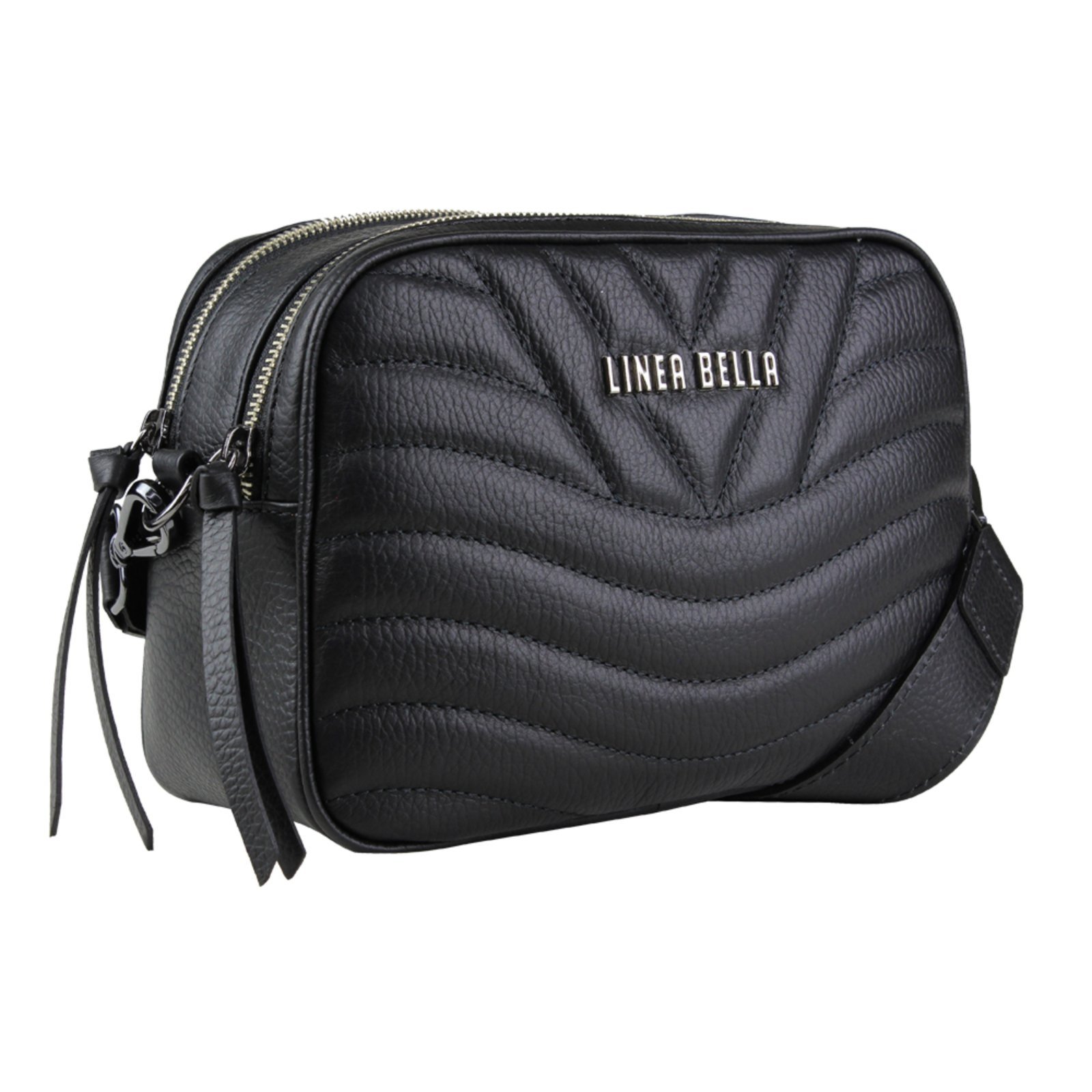 Bolsa Feminina em couro Linea Bella 5211 Preto