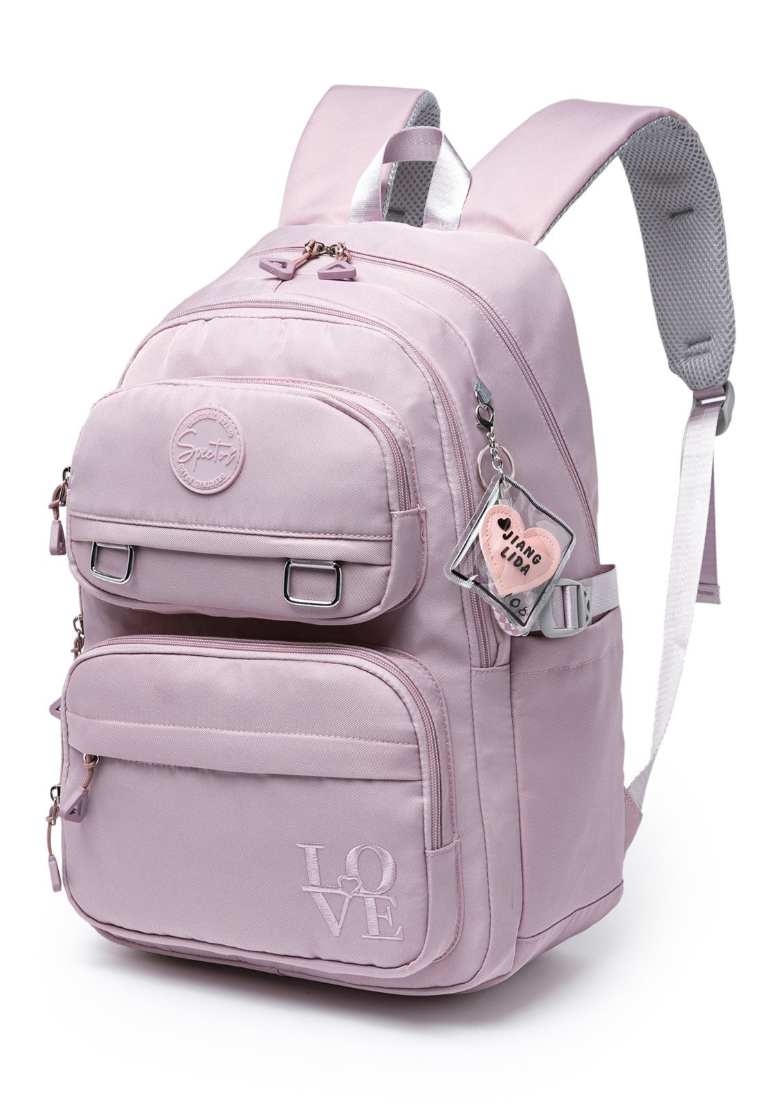 Vista 3 Infantil - Mochila Bolsa Feminina Escolar Resistente Spector rosa Spector rosa