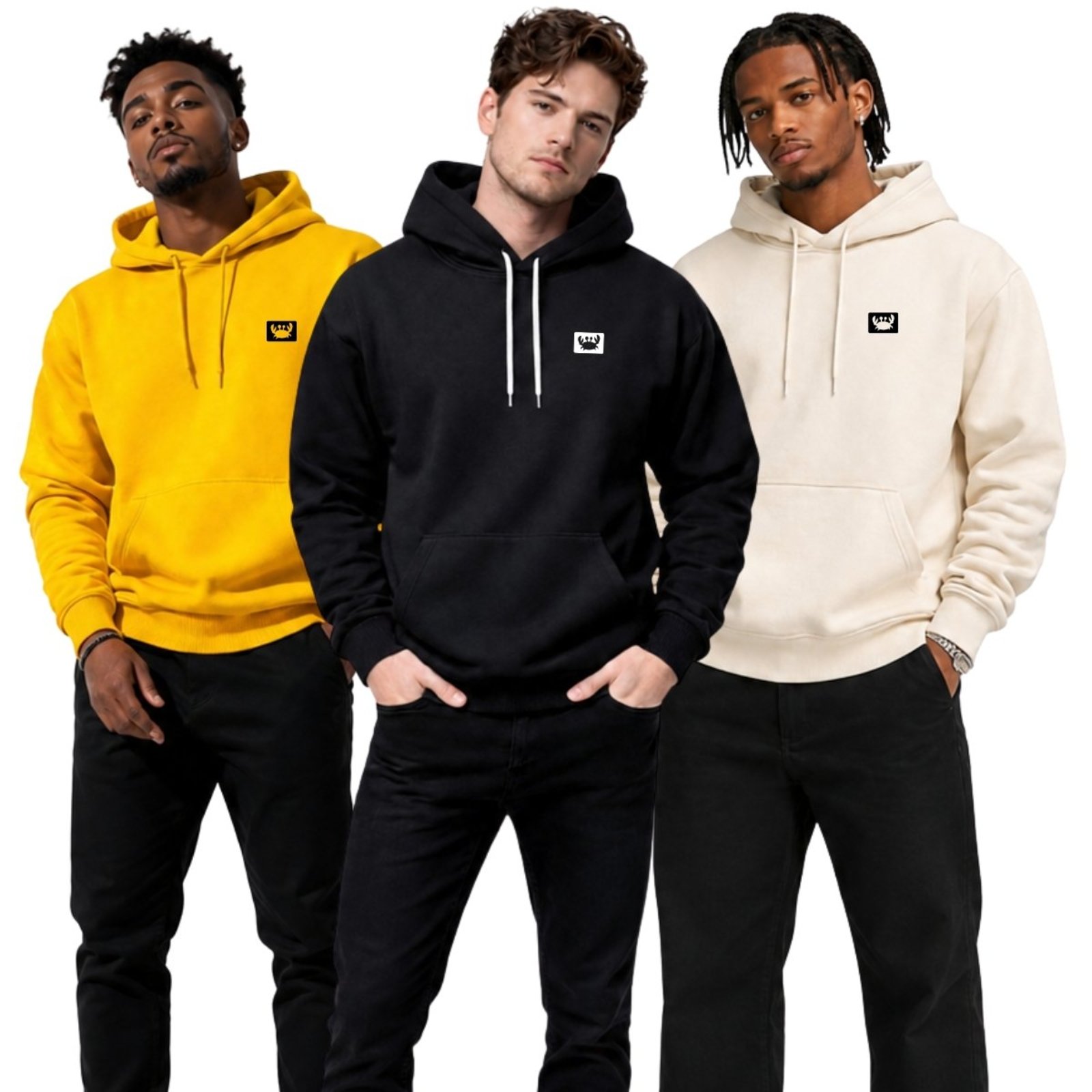 Kit 3 Blusas De Frio Moletom Canguru Com Capuz Casaco Estampado Siri