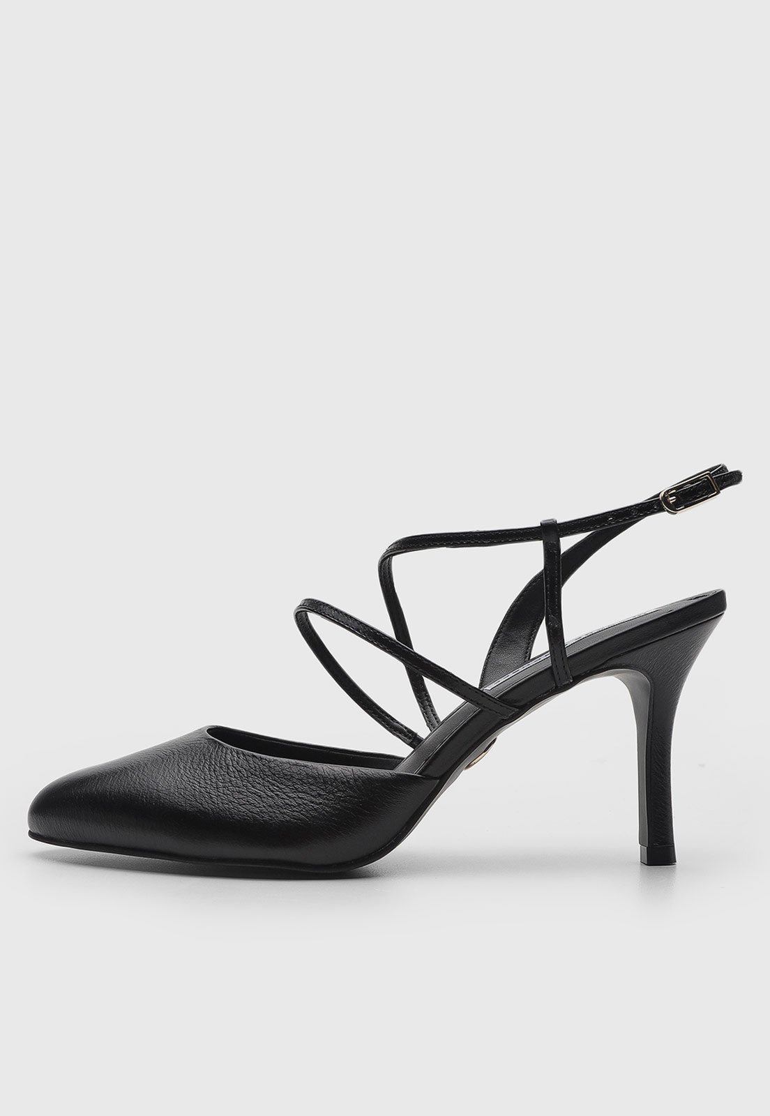 Scarpin Feminino Jorge Bischoff Tiras Salto Fino Preto