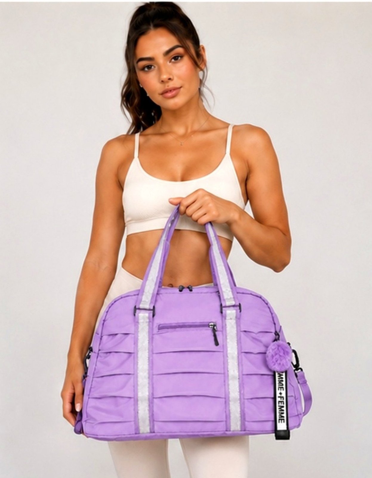 Bolsa Feminina Grande de Ombro com Alça Transversal Viagem Treino Dia a Dia Fitness
