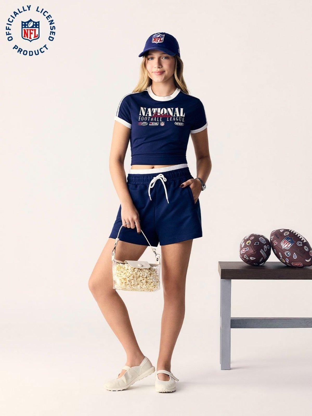 Infantil - Conjunto Feminino Authoria Marinho Sportswear Touchdown