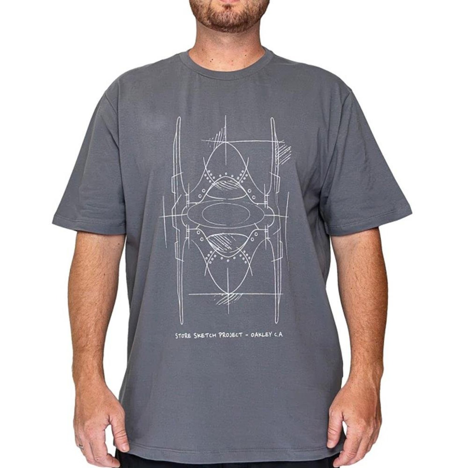 Camiseta Oakley O-Store Sketch SS WT26 Masculina Dark Grey