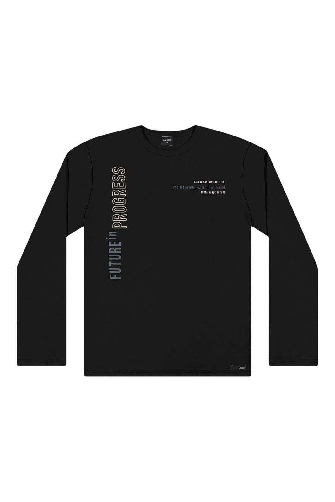 Infantil - Camiseta Juvenil Menino Longa Com Estampa Beats Preto