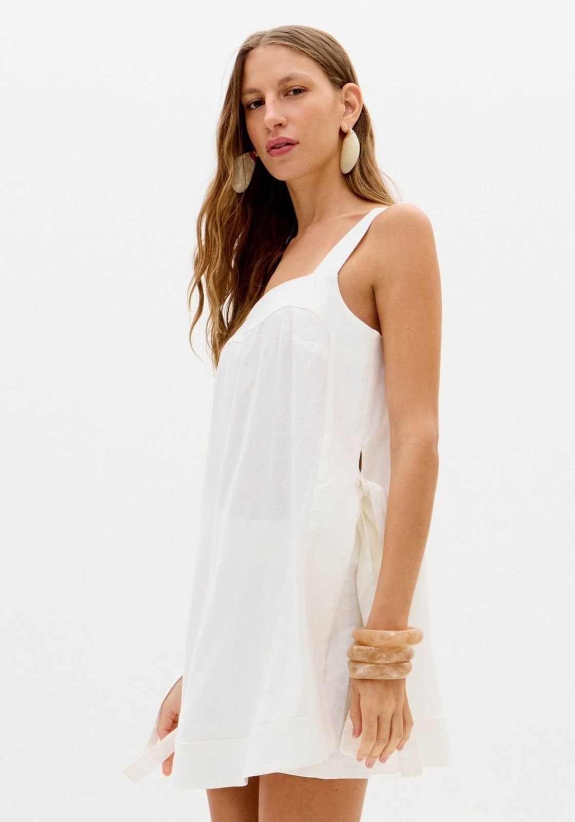 Conjunto Blusa Alongada E Short Com Linho Lança Perfume