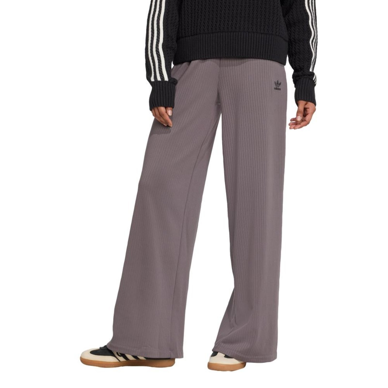 Calça Rib Wide Essentials Winterized adidas Originals Cinza