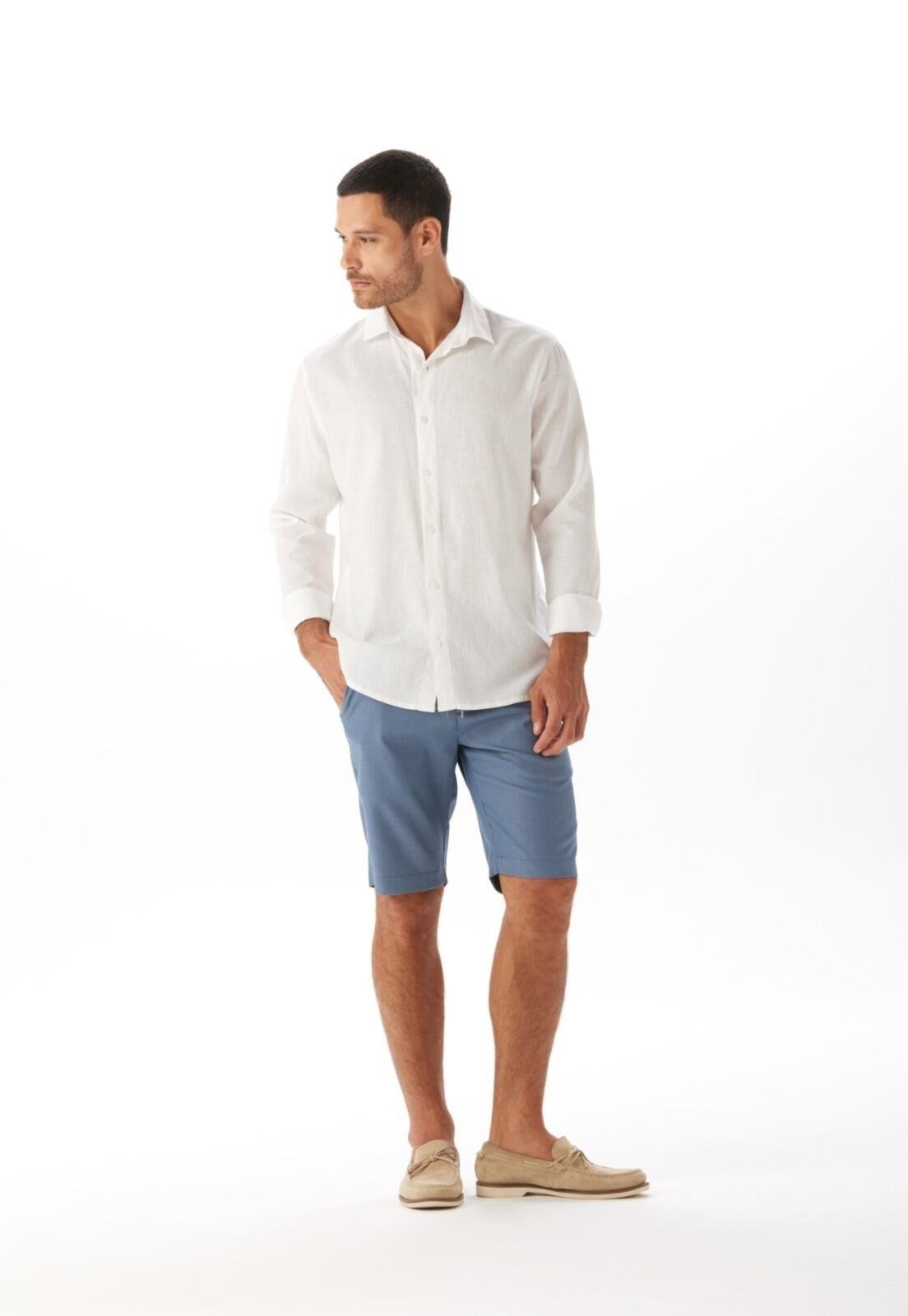 Bermuda Slim Com Cordão Traymon Marinho