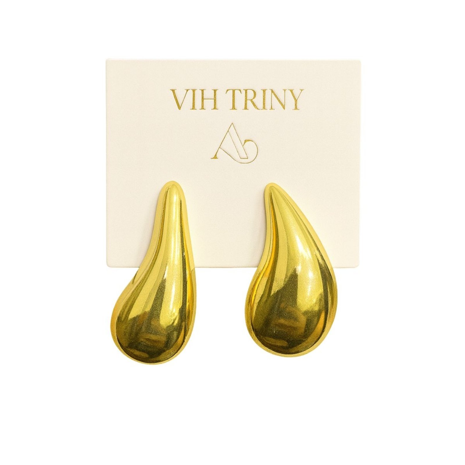 Brinco Vih Triny Virgula Banhado a Ouro