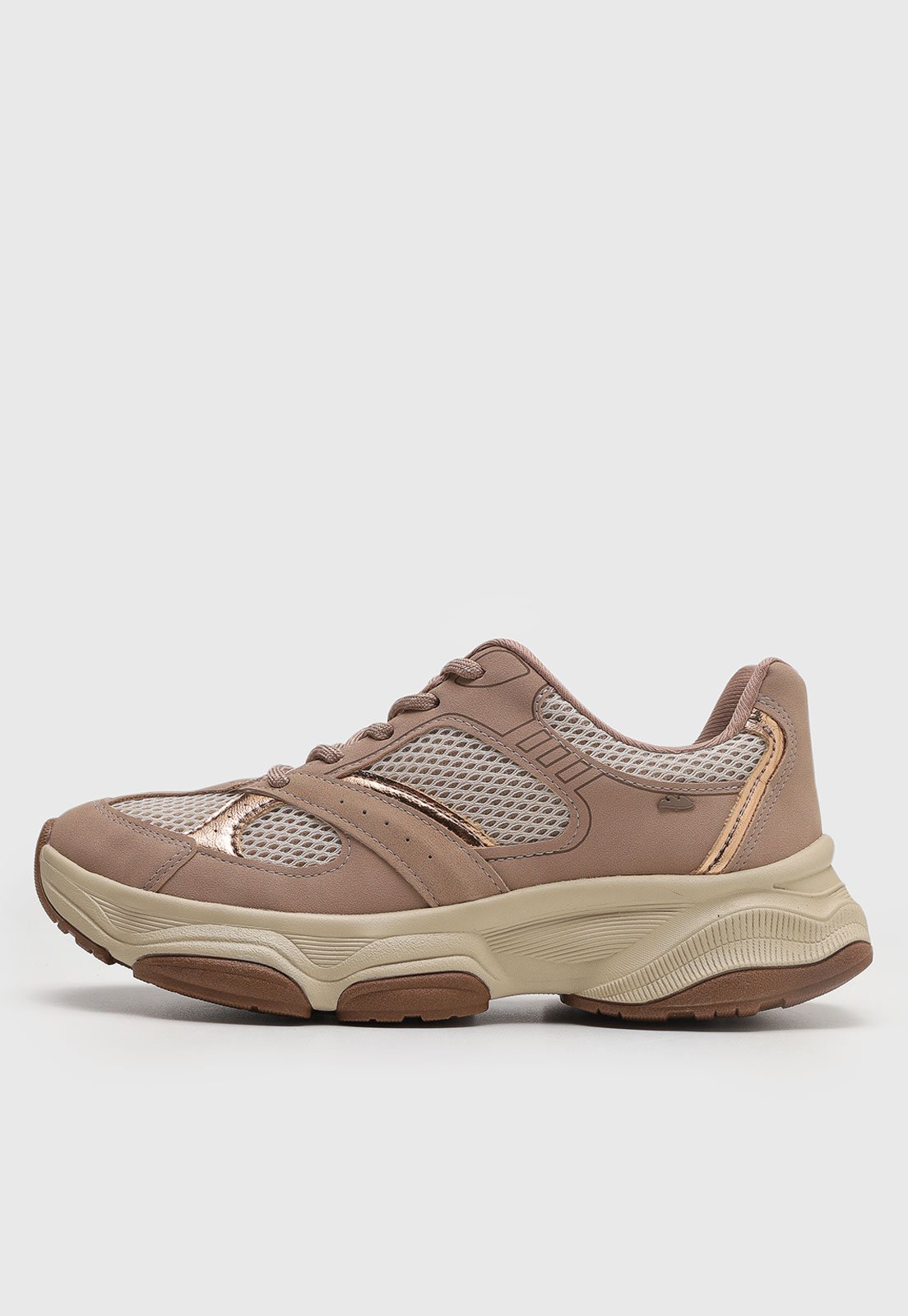 Tênis Dad Sneaker Chunky Dakota Recortes Nude