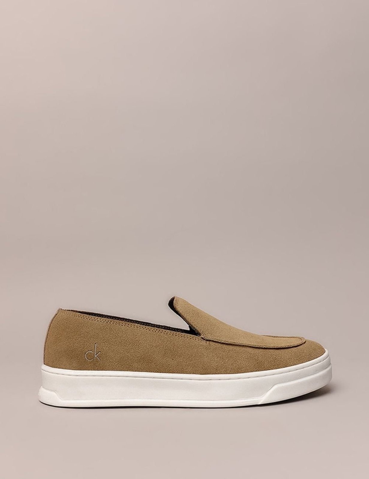 Tênis Cks Slip On Camurça - Caqui Claro Calvin Klein Jeans