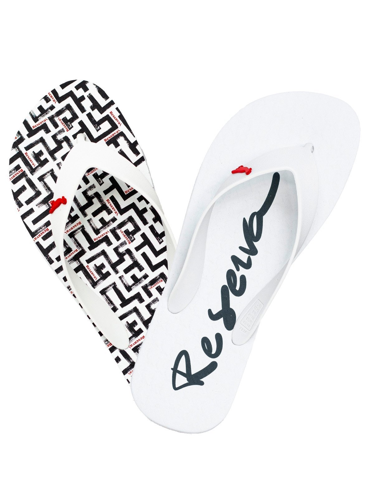 Kit 2 Chinelos Masculino Reserva Go RSV Borracha Premium Branco+Branco Mar
