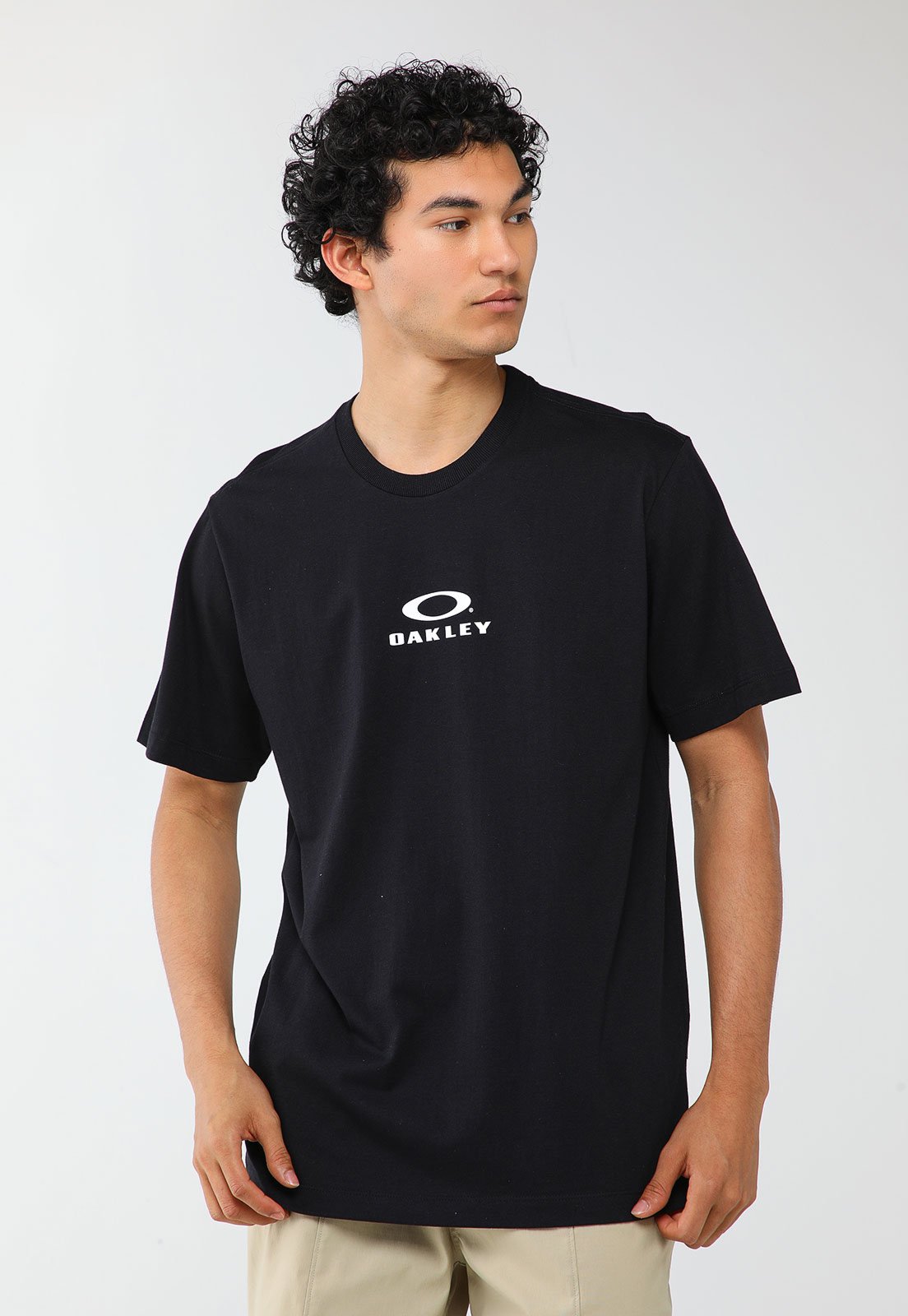 Camiseta Masculina Oakley Mod Bark New Tee Preta