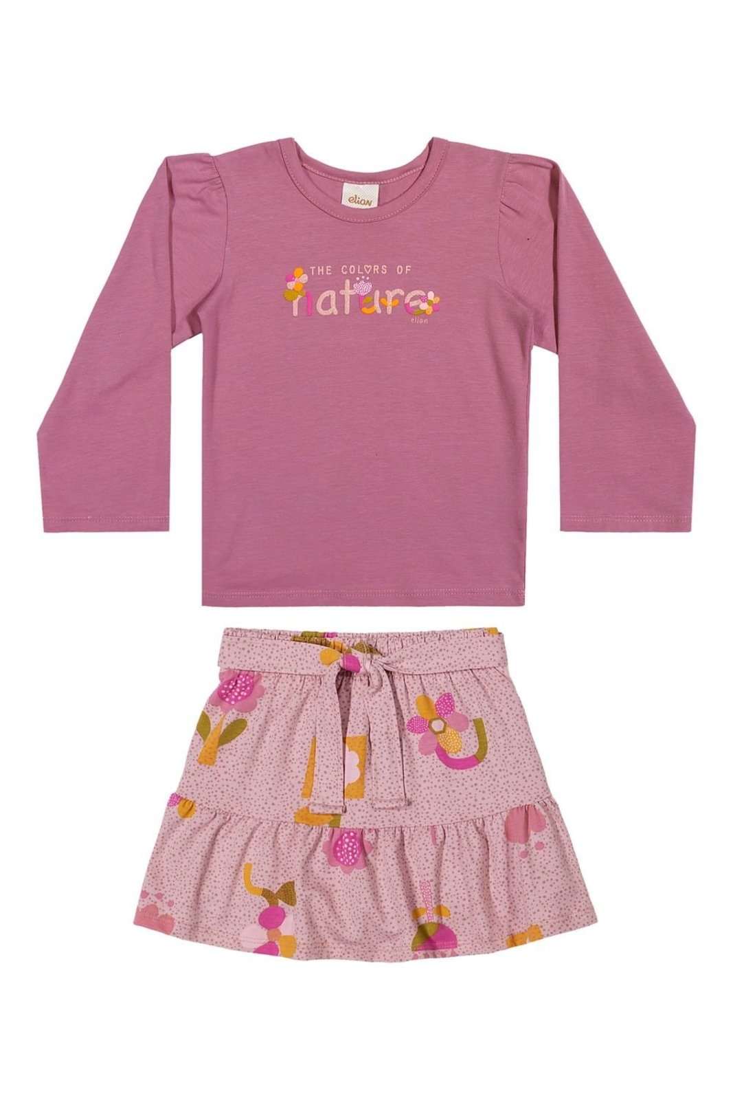 Infantil - Conjunto Menina Glitter Nature Elian Rosa