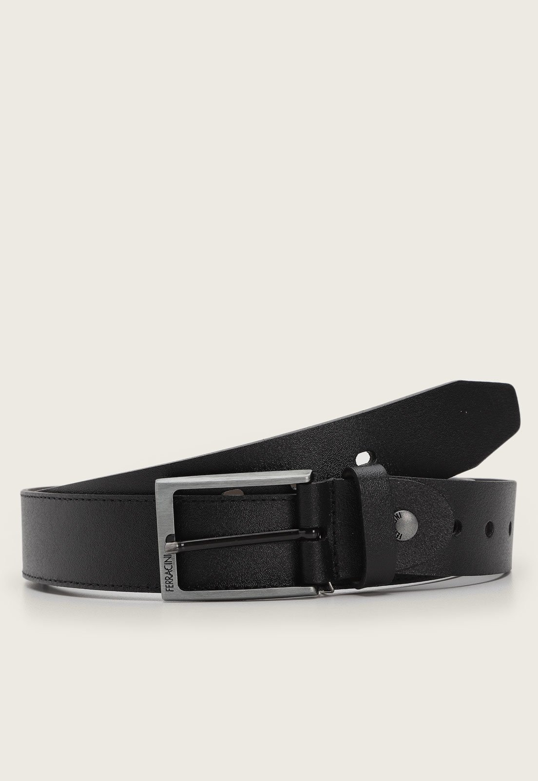 Cinto Masculino Ferracini Fivela Retangular Preto