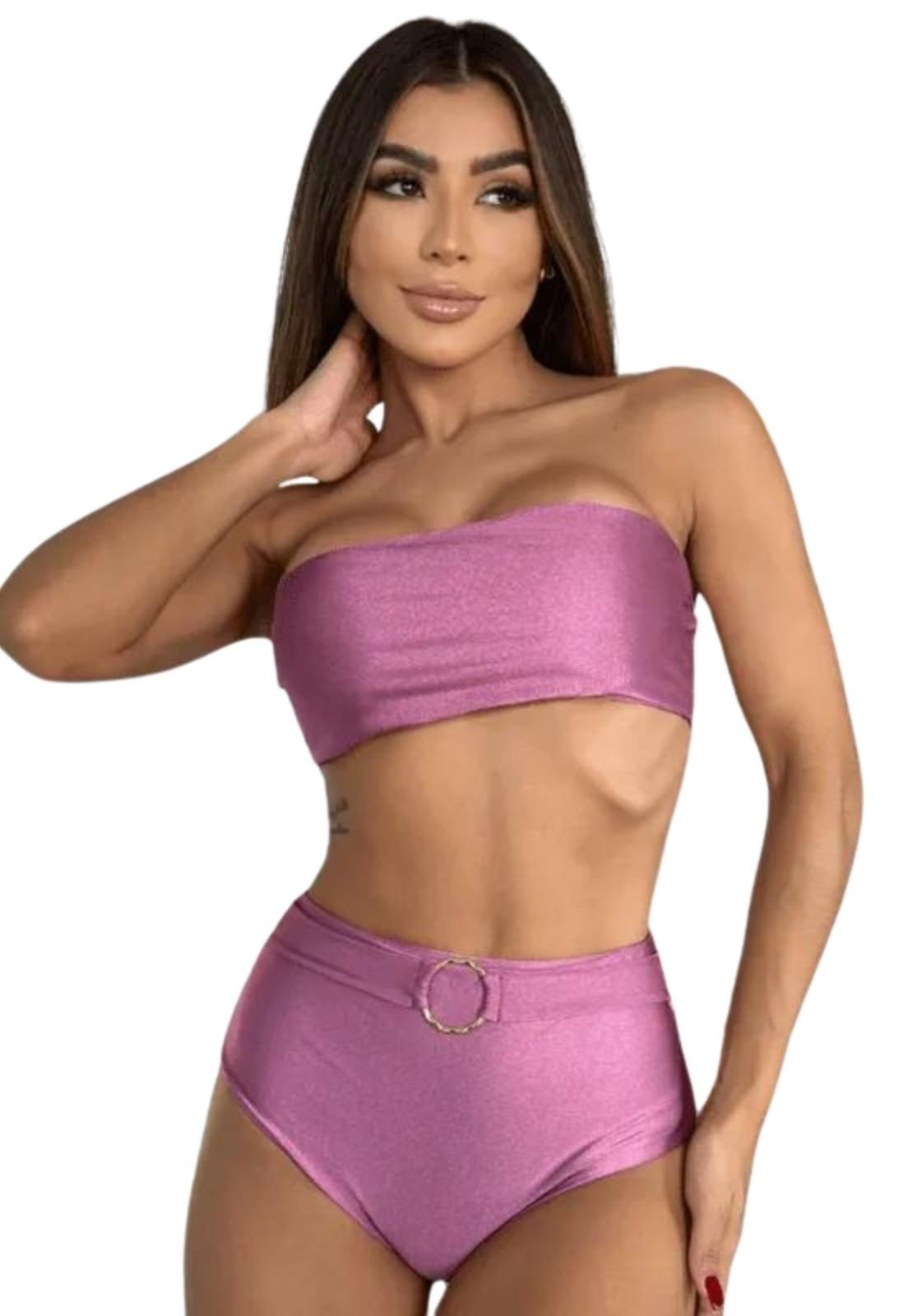 Biquíni Hot Panties Tomara que Caia Básico Liso Carol Lilás