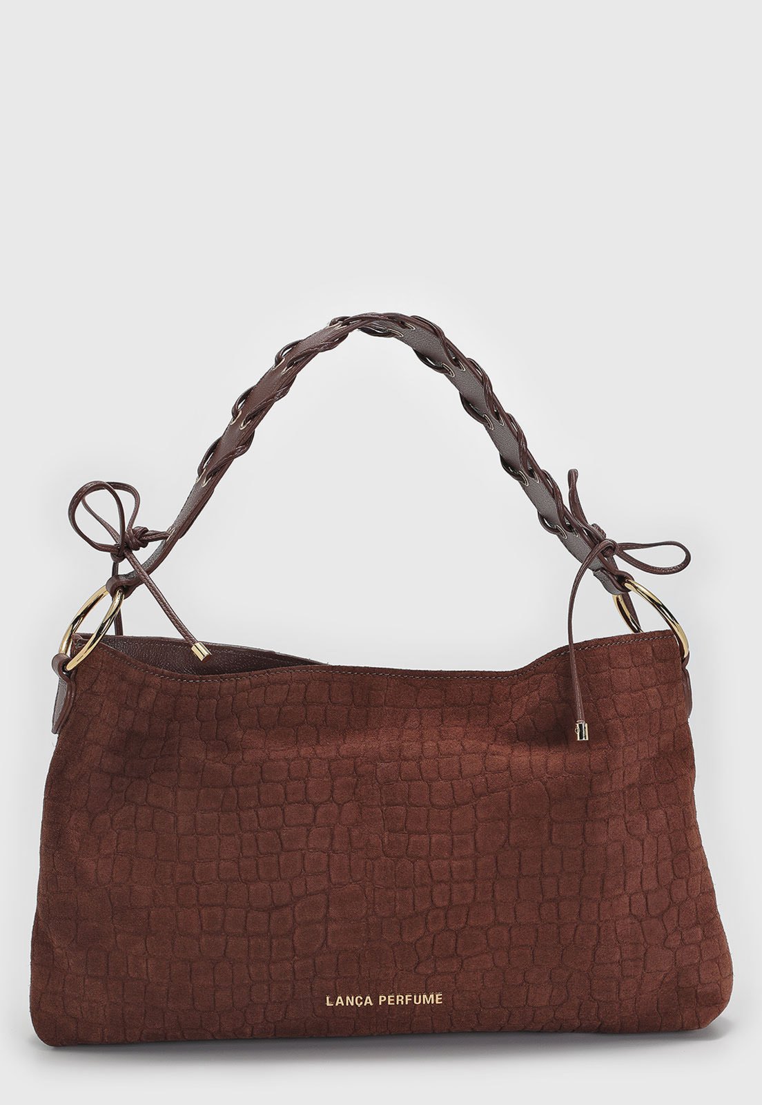 Bolsa Feminina Lança Perfume Alça Trançada Marrom