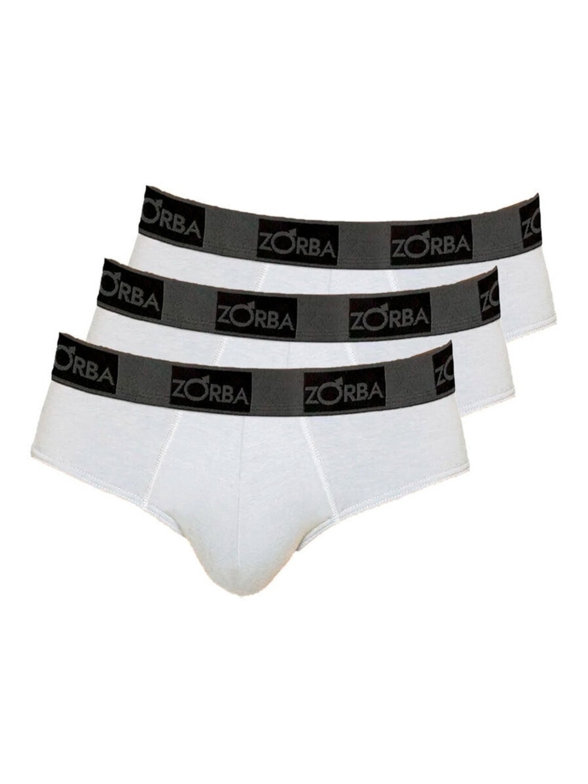 Kit com 3 Cuecas Slip Zorba 716 Branco
